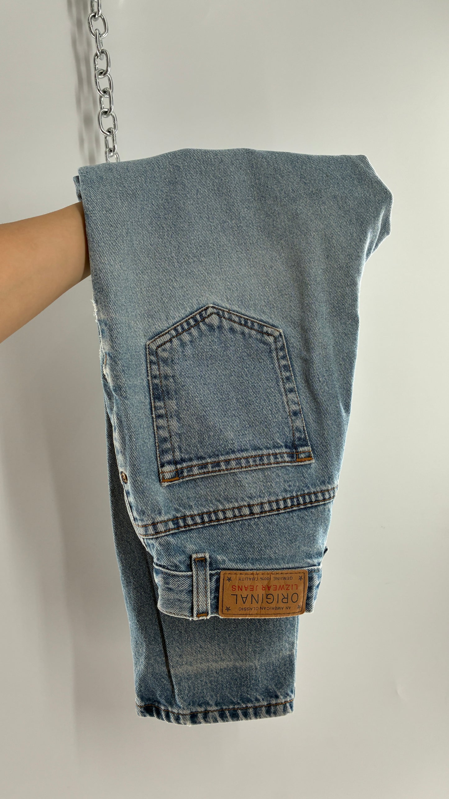 Vintage LIZWEAR Light Wash High Waisted Mom Jeans (4 Petite Short)