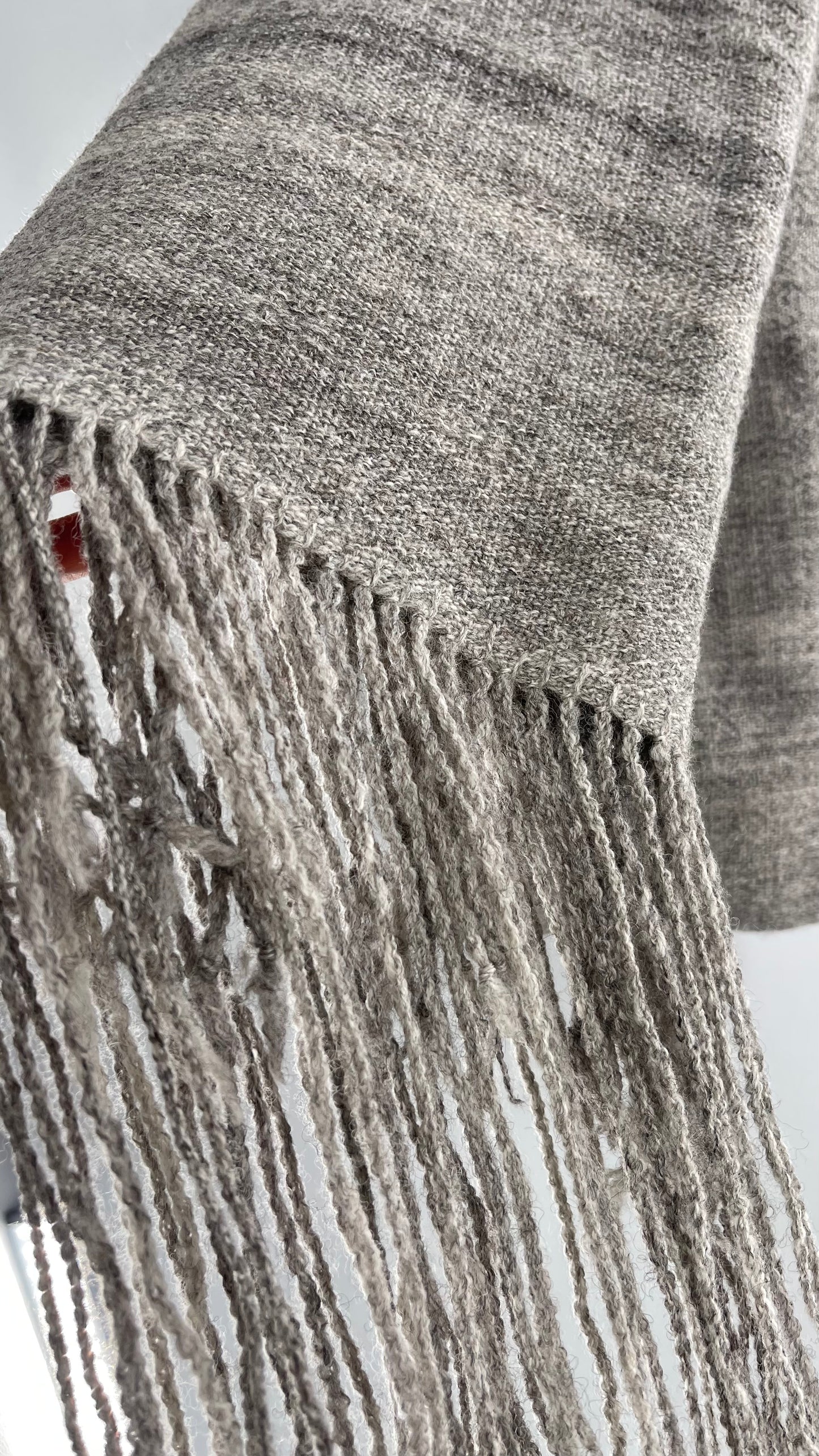 JuSt Shetland Handspun + Handwoven Shetland Yarn Julia Downing Nordus, Scousburgh Grey Woven Scarf