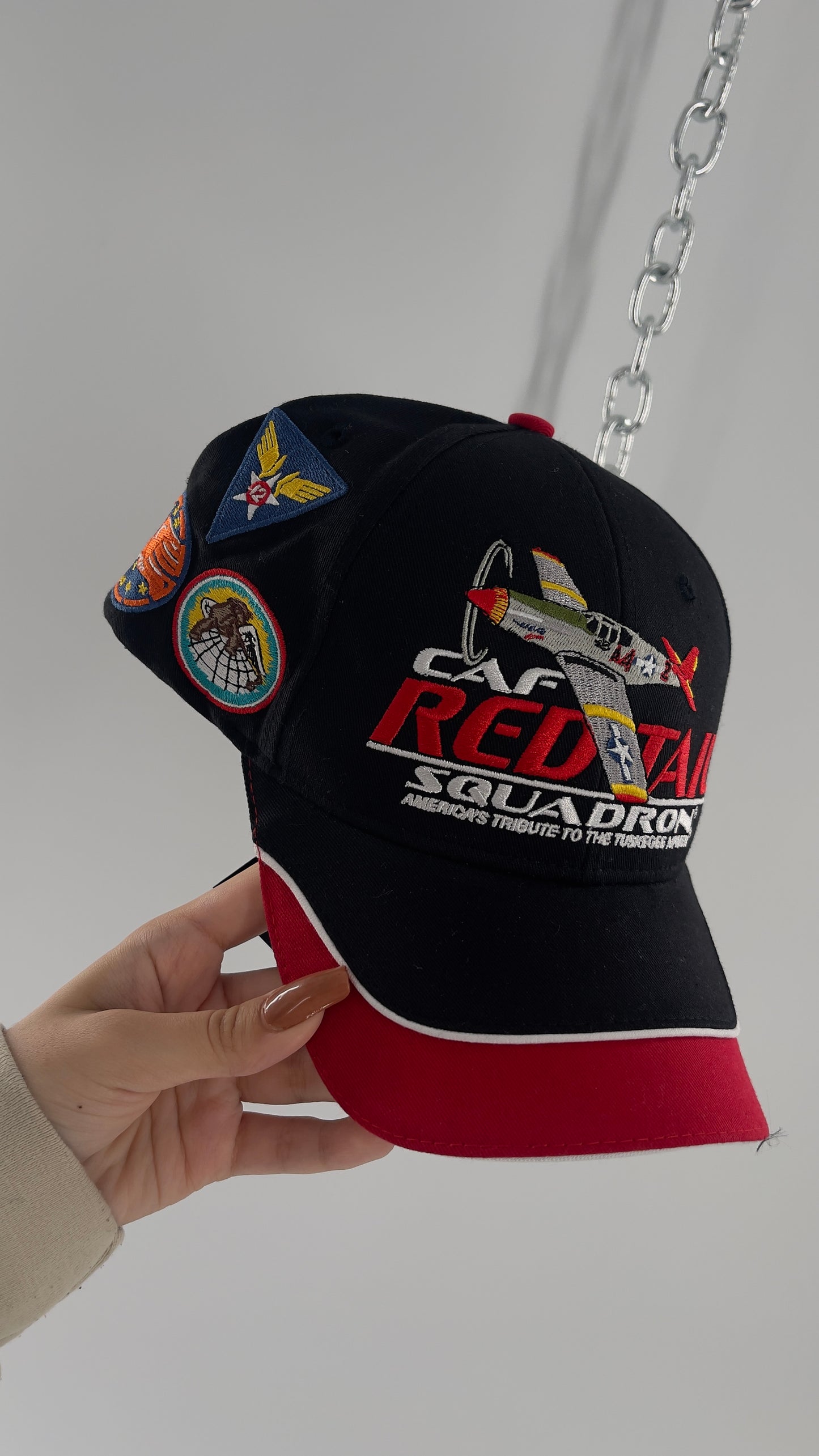 Vintage CAF Redtail Squadron Badge Patch Baseball Hat