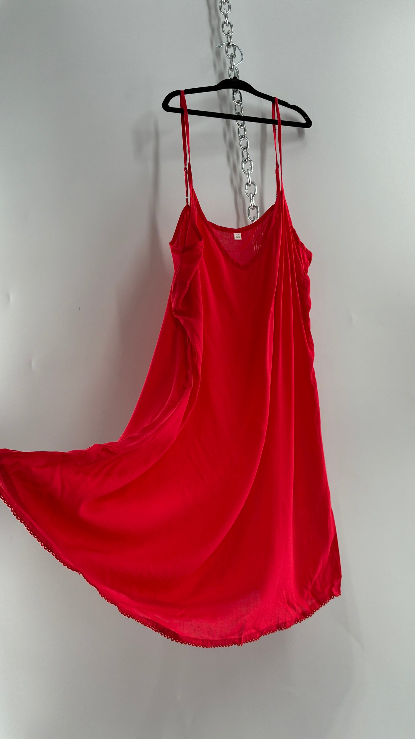 Red Slip Dress (10, Medium)