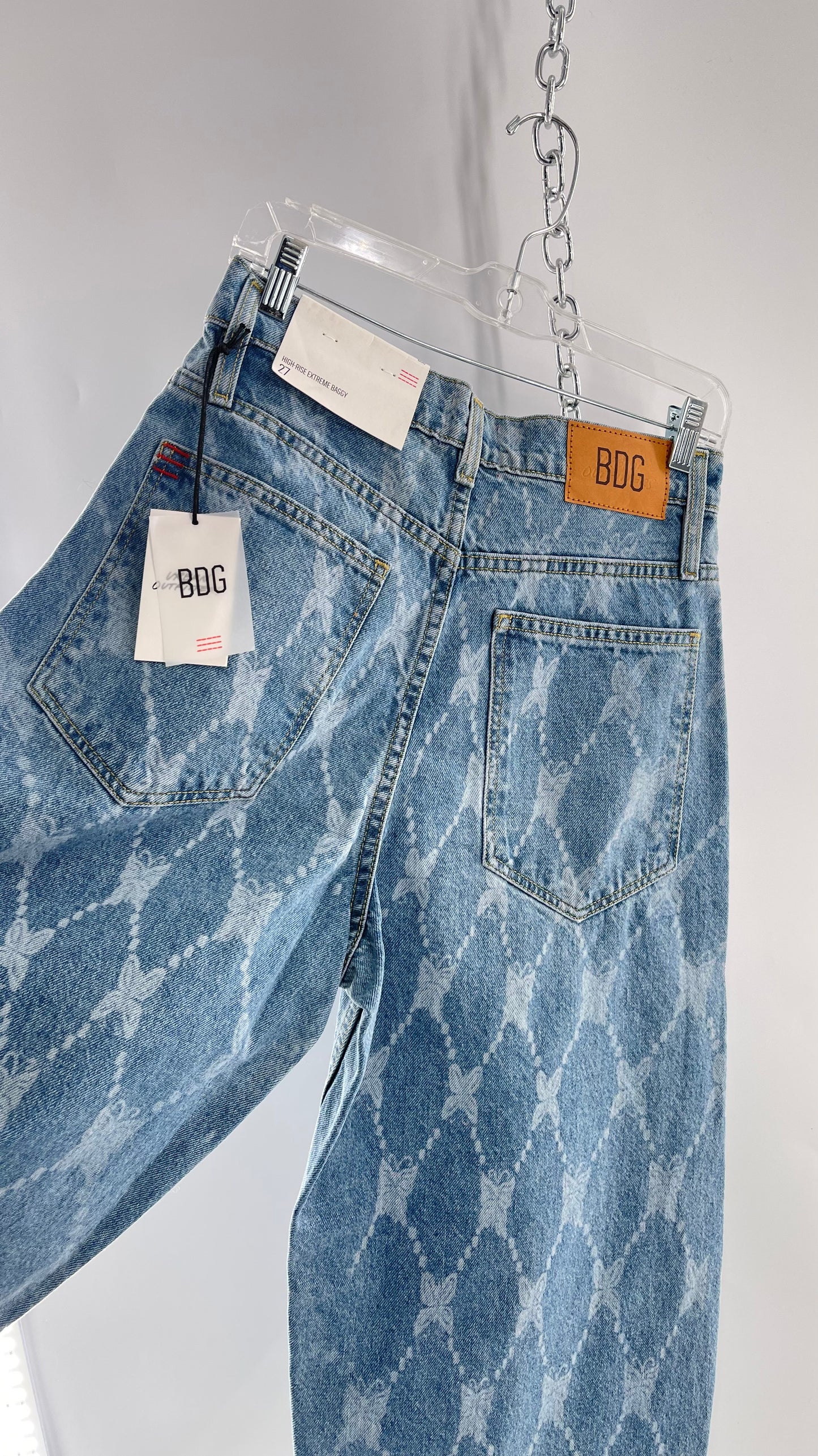 BDG Baggy Bleached Butterfly Jeans with Tags Attached (27)