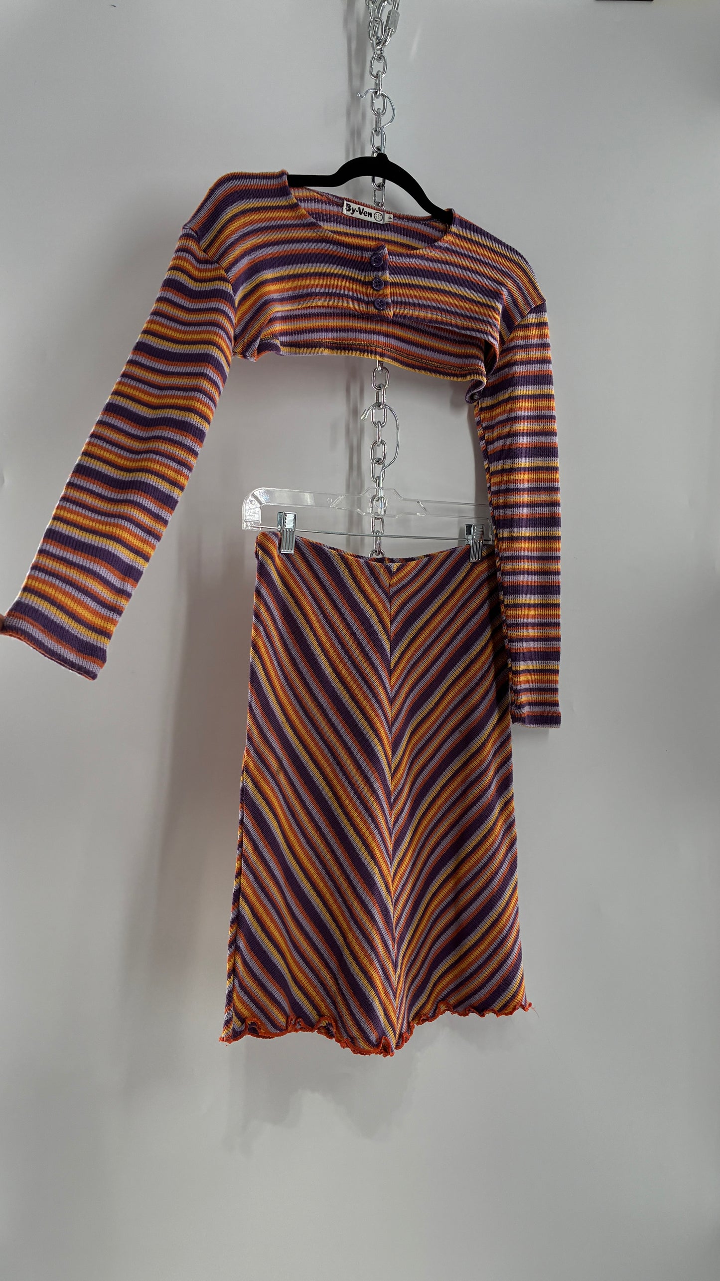 Vintage By-Ven Knit Skirt and Shrug Set (Small)