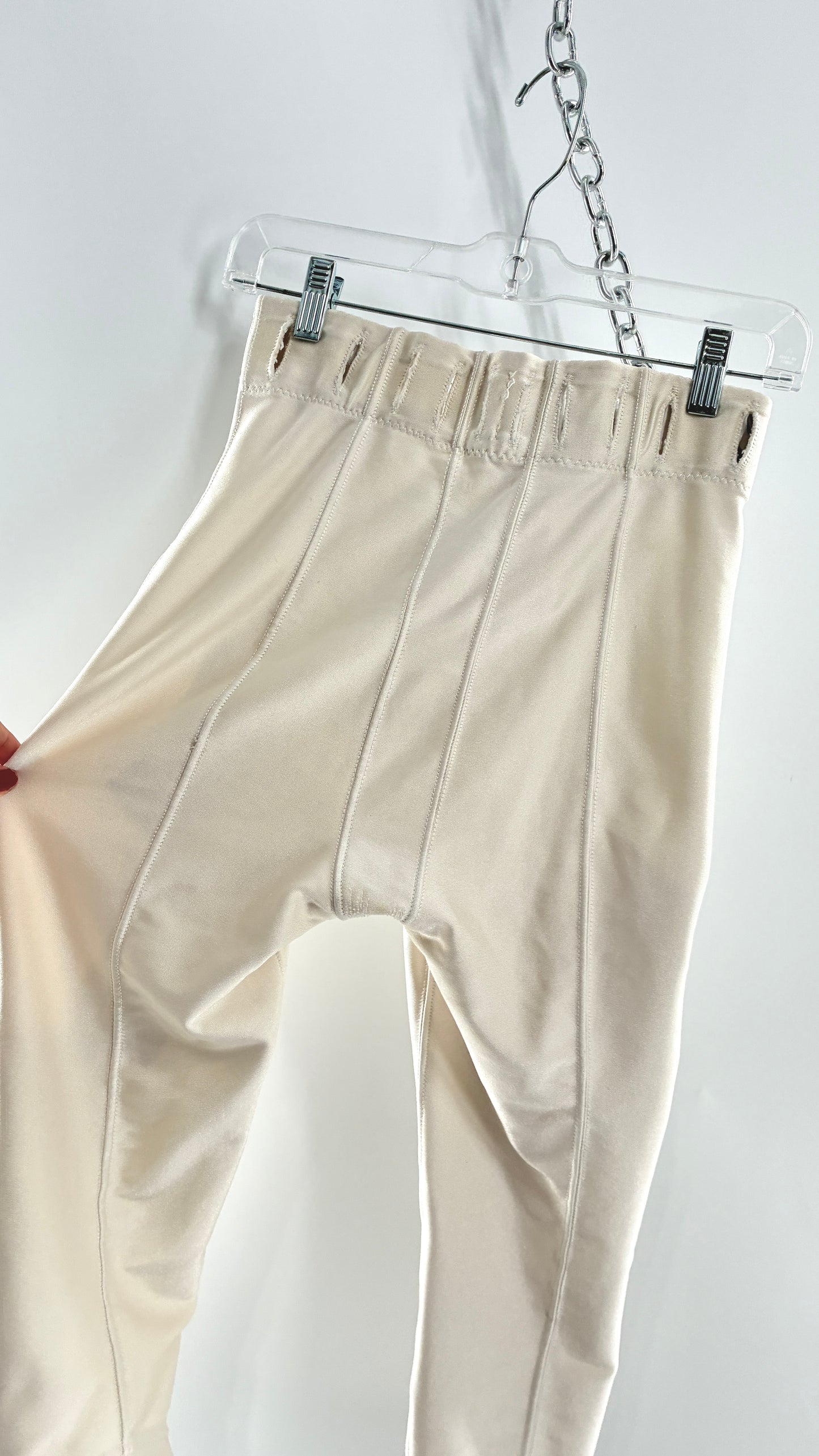 Vintage Ivory Football Style Lace Up Shorts (30)
