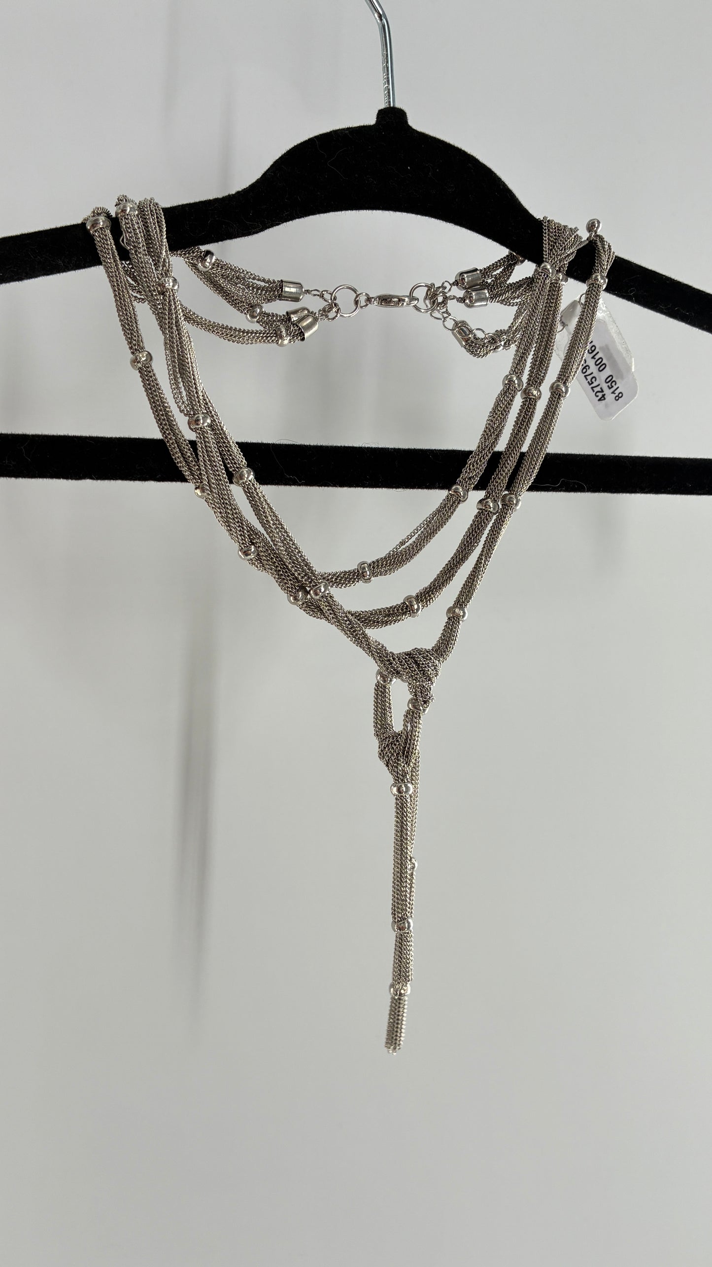 Free People Layered Silver Chain Necklace