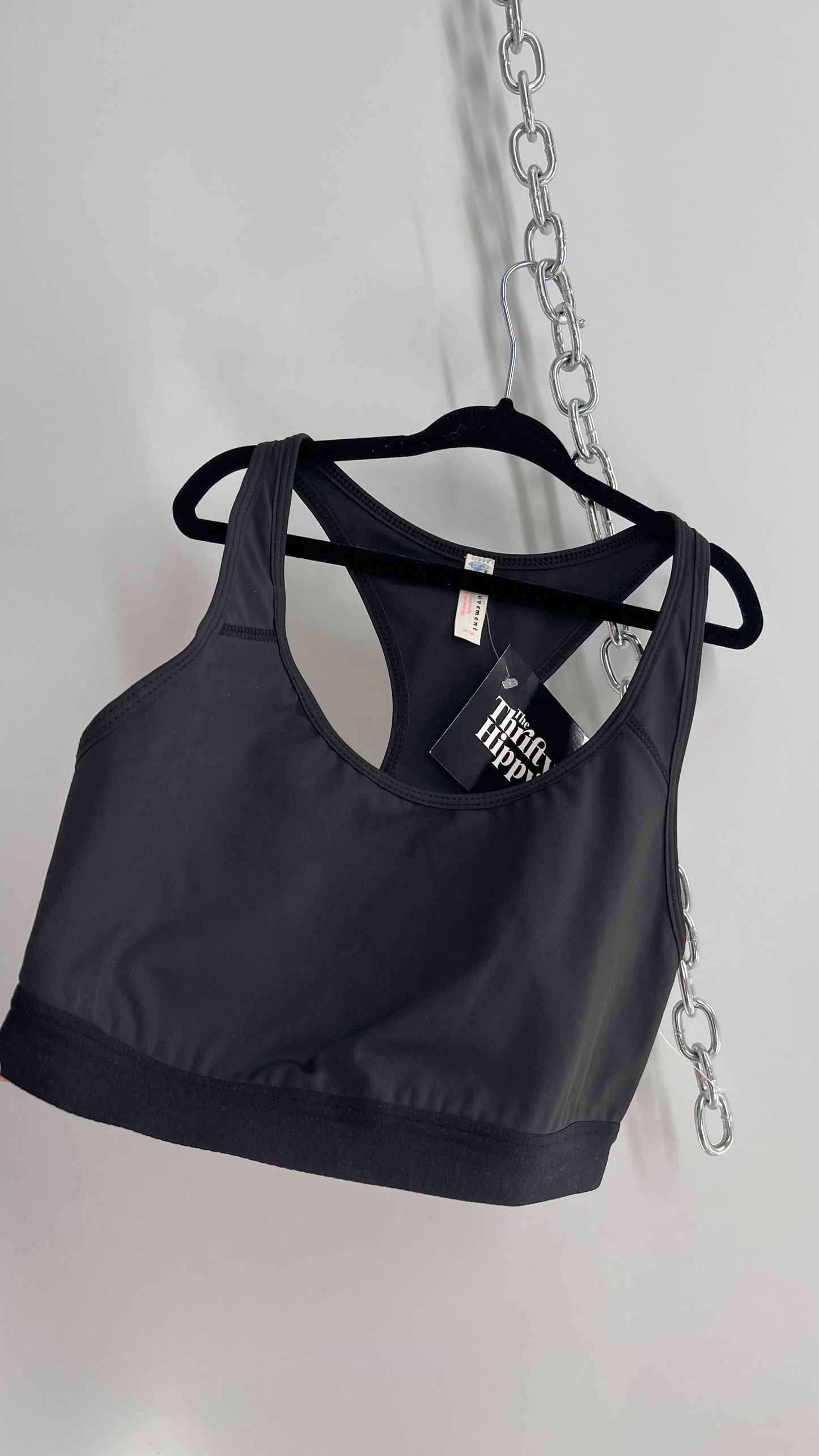 Free People Movement Black Racer Back Sports Bra (XS)
