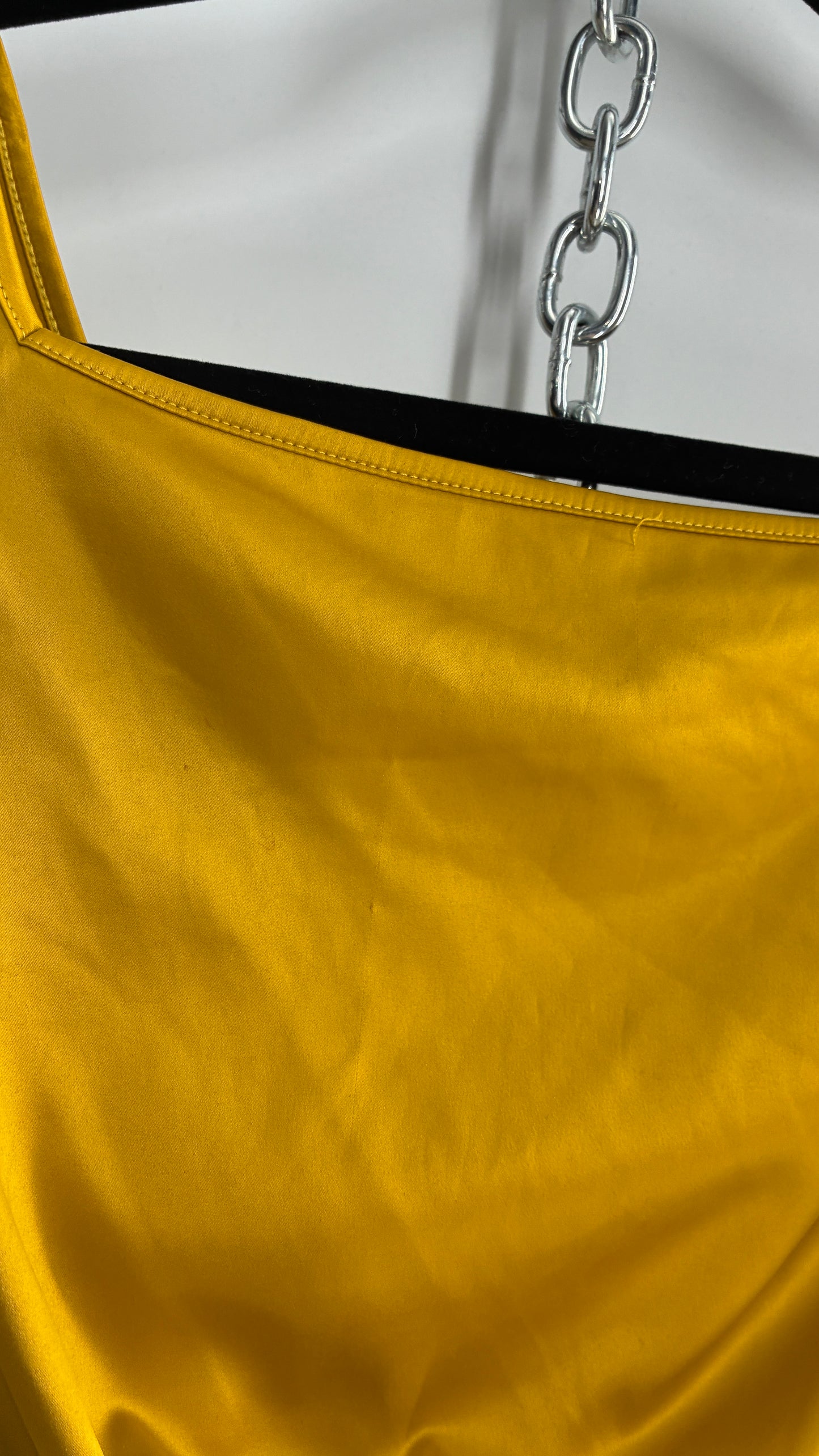 Golden Yellow Set: Free People Bubble Sleeve Top (S) Skirt Urban Outfitters Skirt (XS)