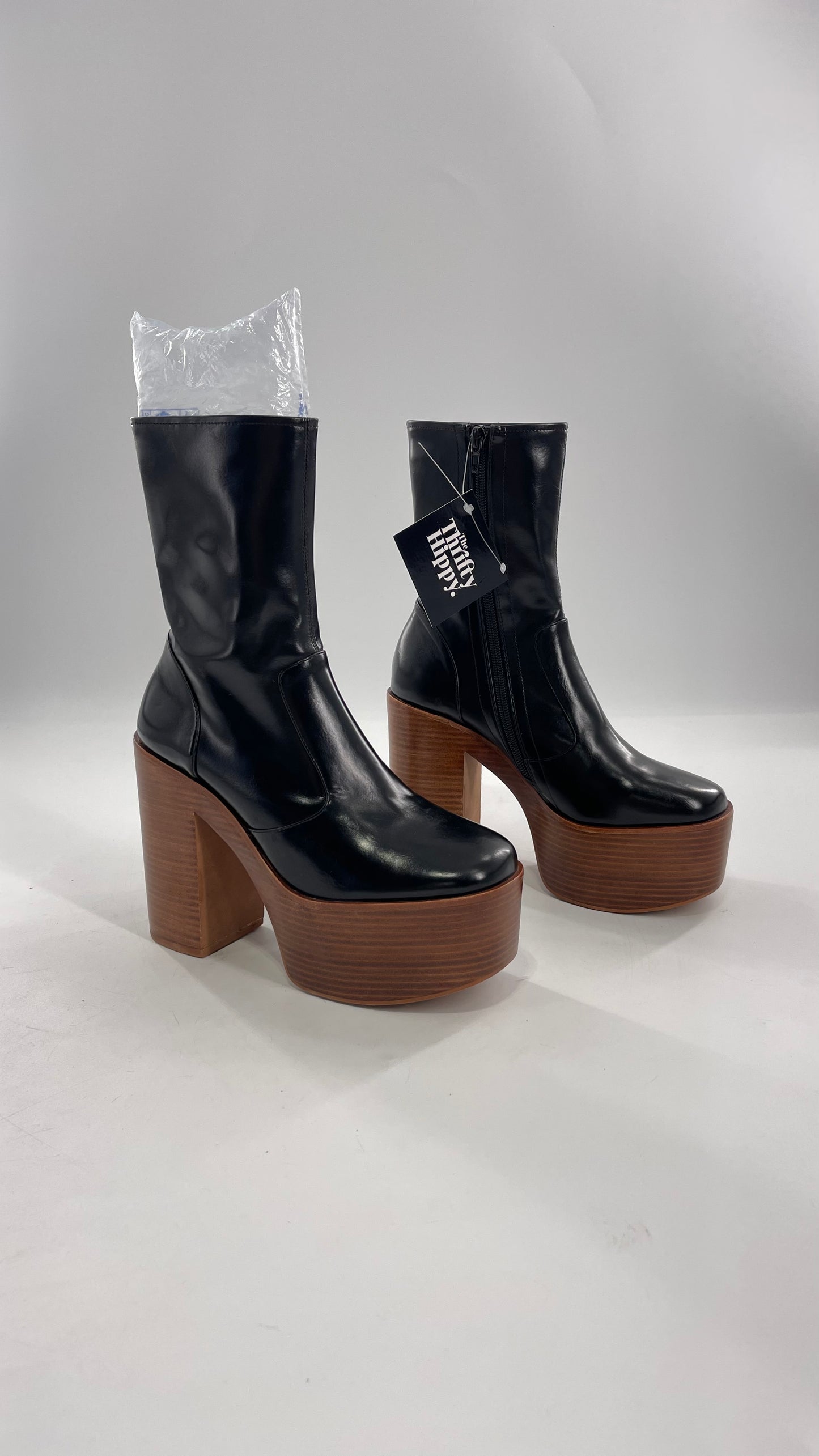 Jeffrey Campbell Mexique Black Boot with Platform And Chunky Wooden Heel (8)