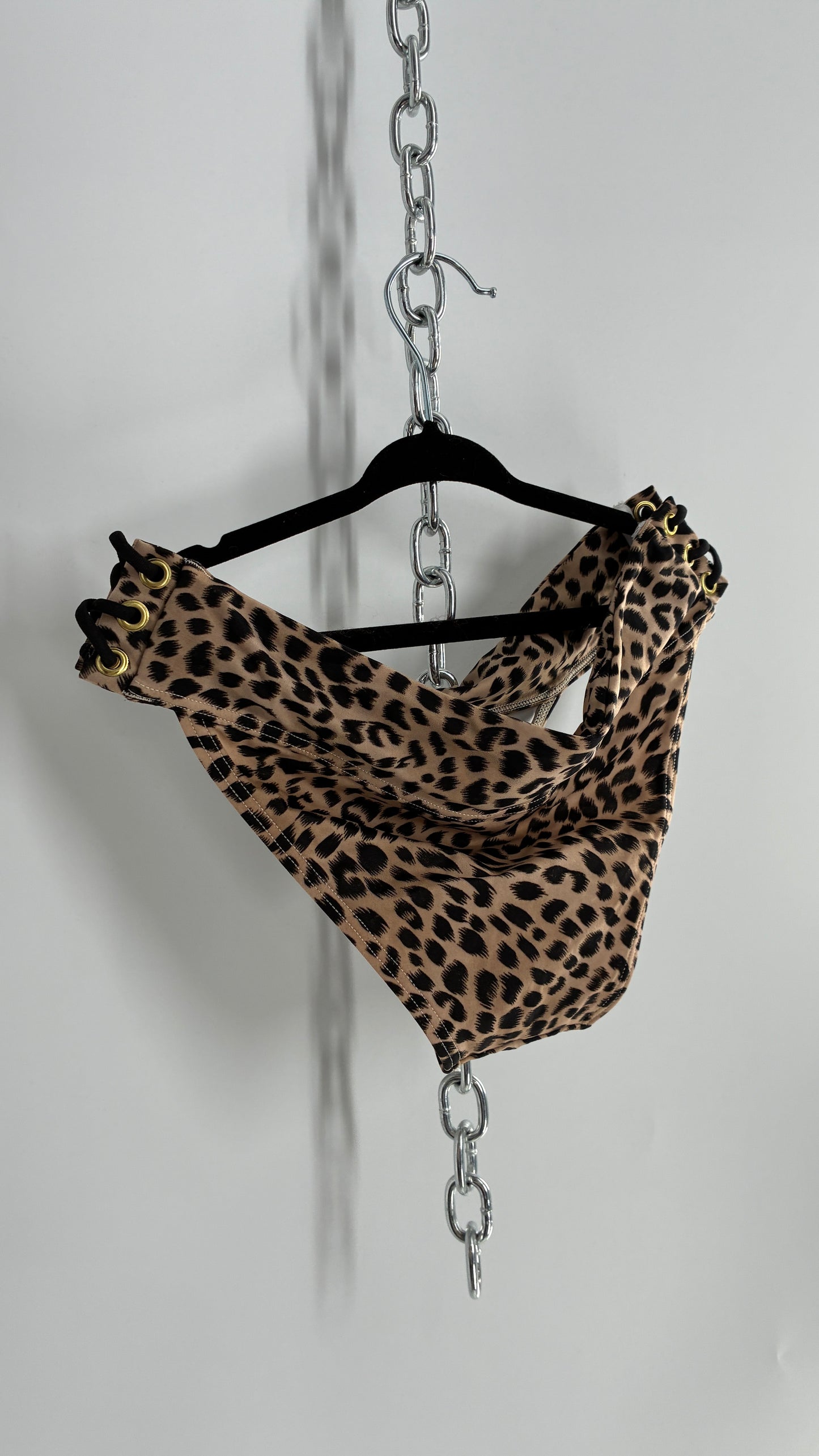 Victoria’s Secret Leopard Printed Tie Side Grommet Bikini Bottoms (XS)