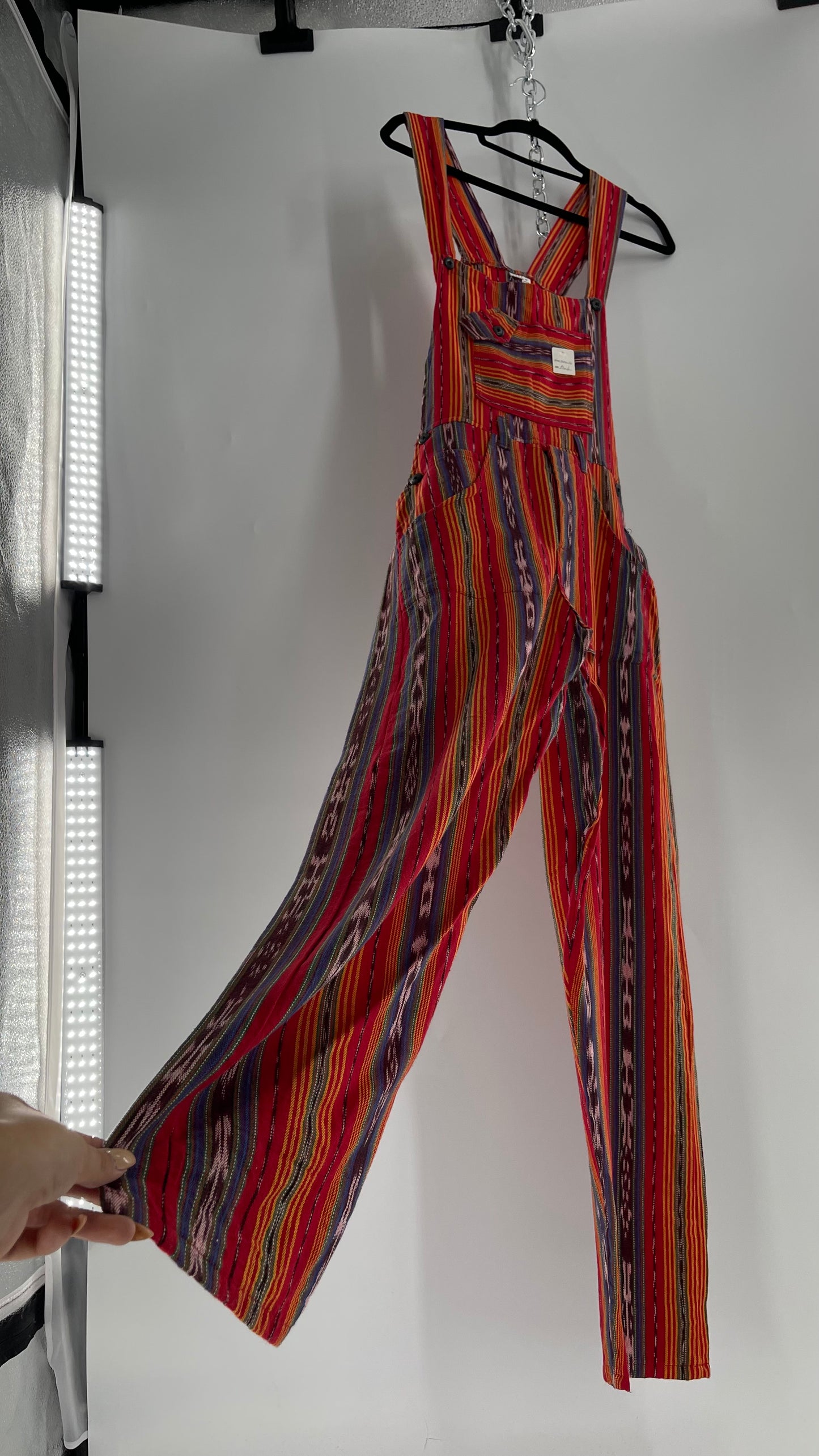 Vintage Red Baja 1970s Guatemalan Overalls (Medium)