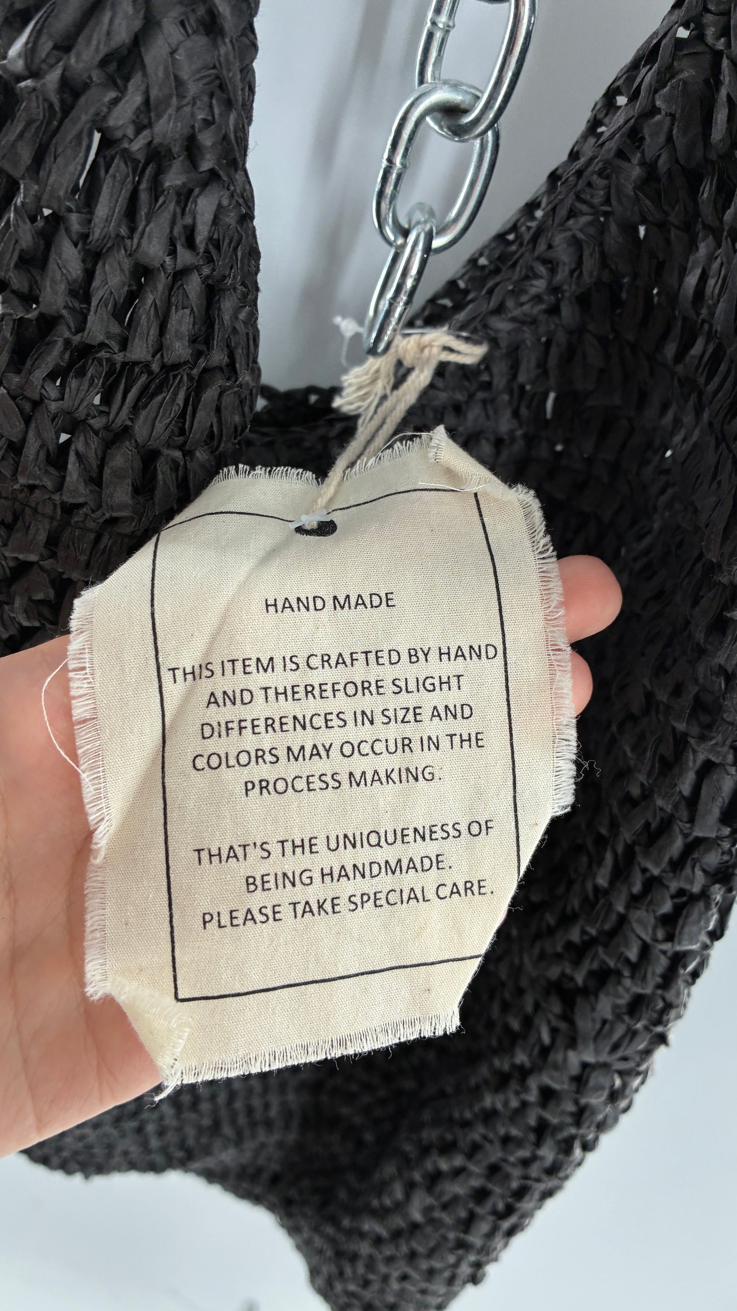 Urban Outfitters Black Straw Tote Bag with Tags