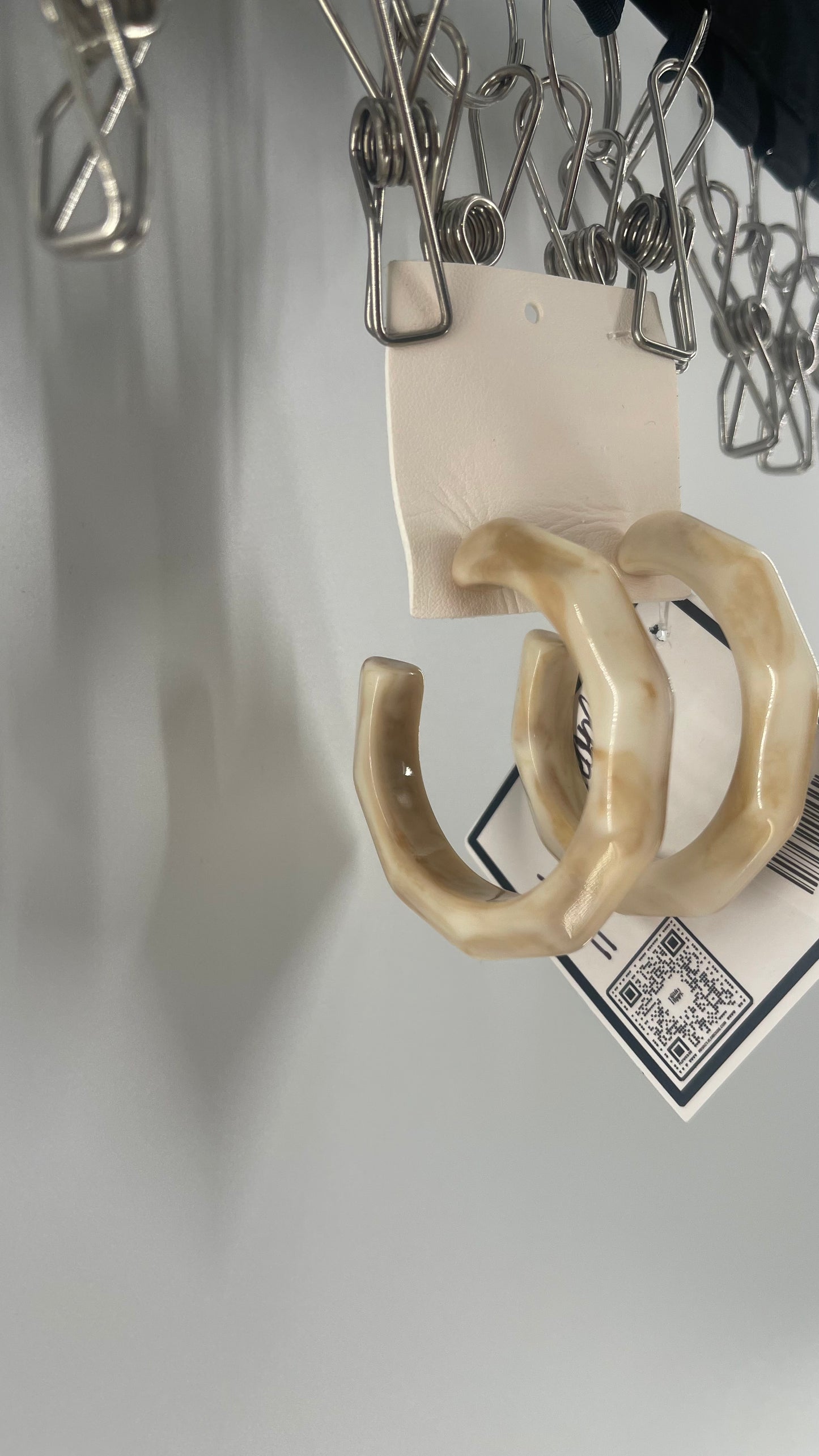Free People Bone Toned Hoop Earring