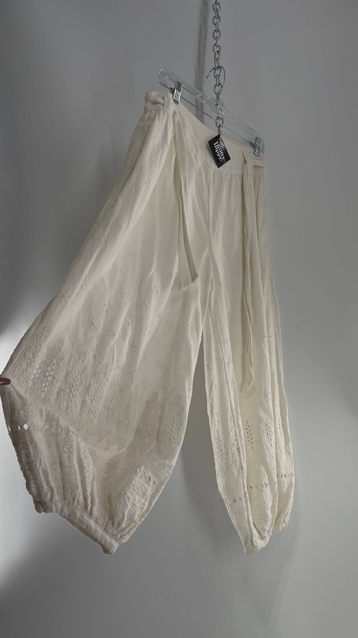 Free People Eyelet Cotton Gauze Embroidered Haram Pant (4)