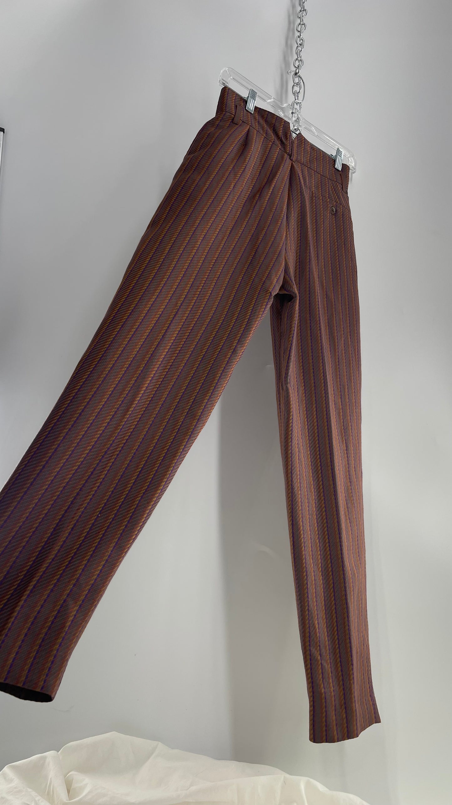 Vintage High Waisted Striped Trouser (2)