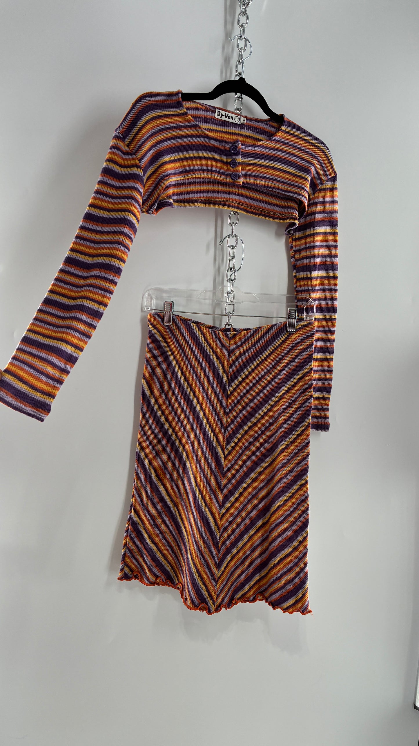 Vintage By-Ven Knit Skirt and Shrug Set (Small)