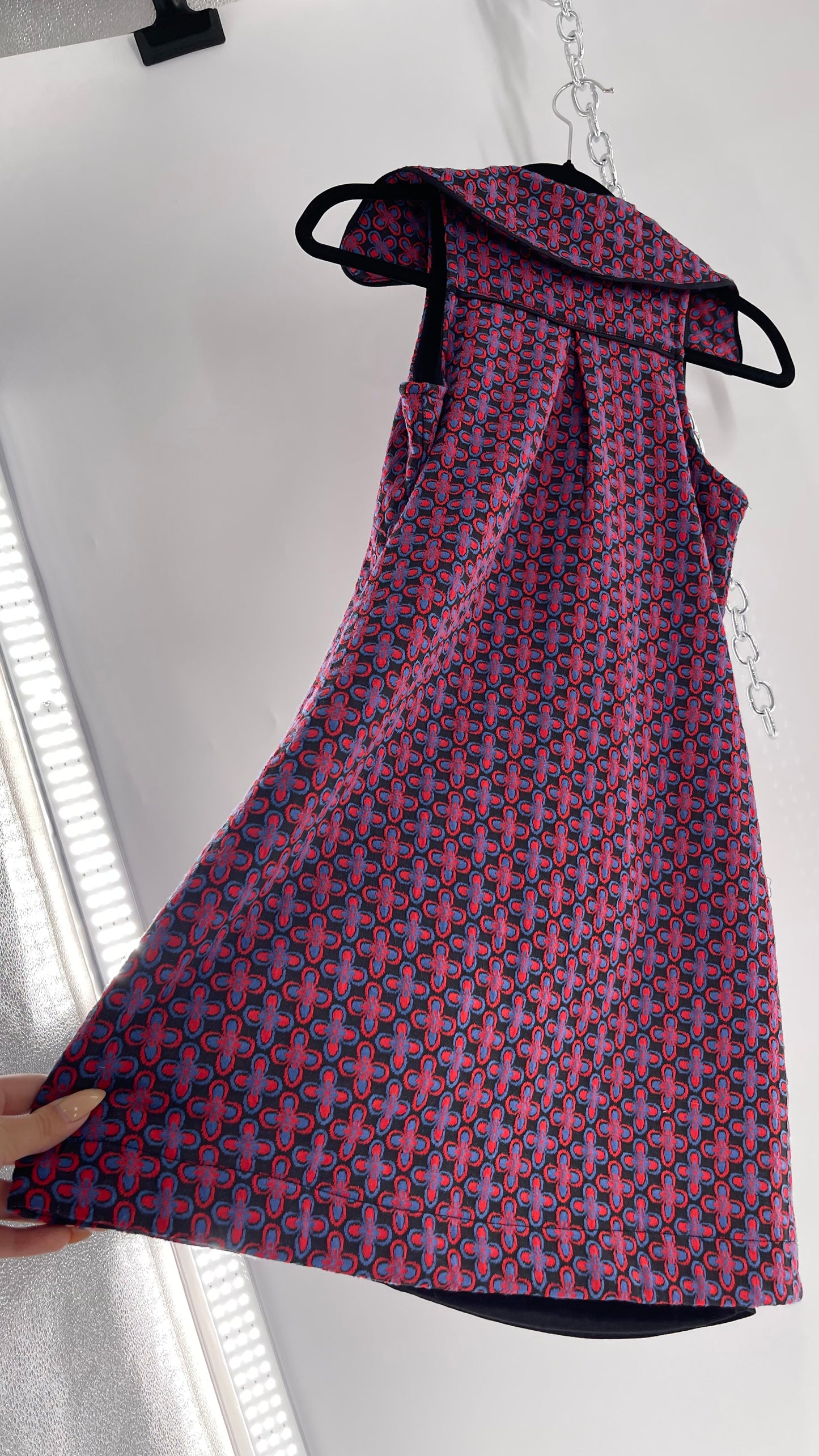 Maeve Anthropologie 1970s Retro Collared Tunic Mini Dress (XXS)