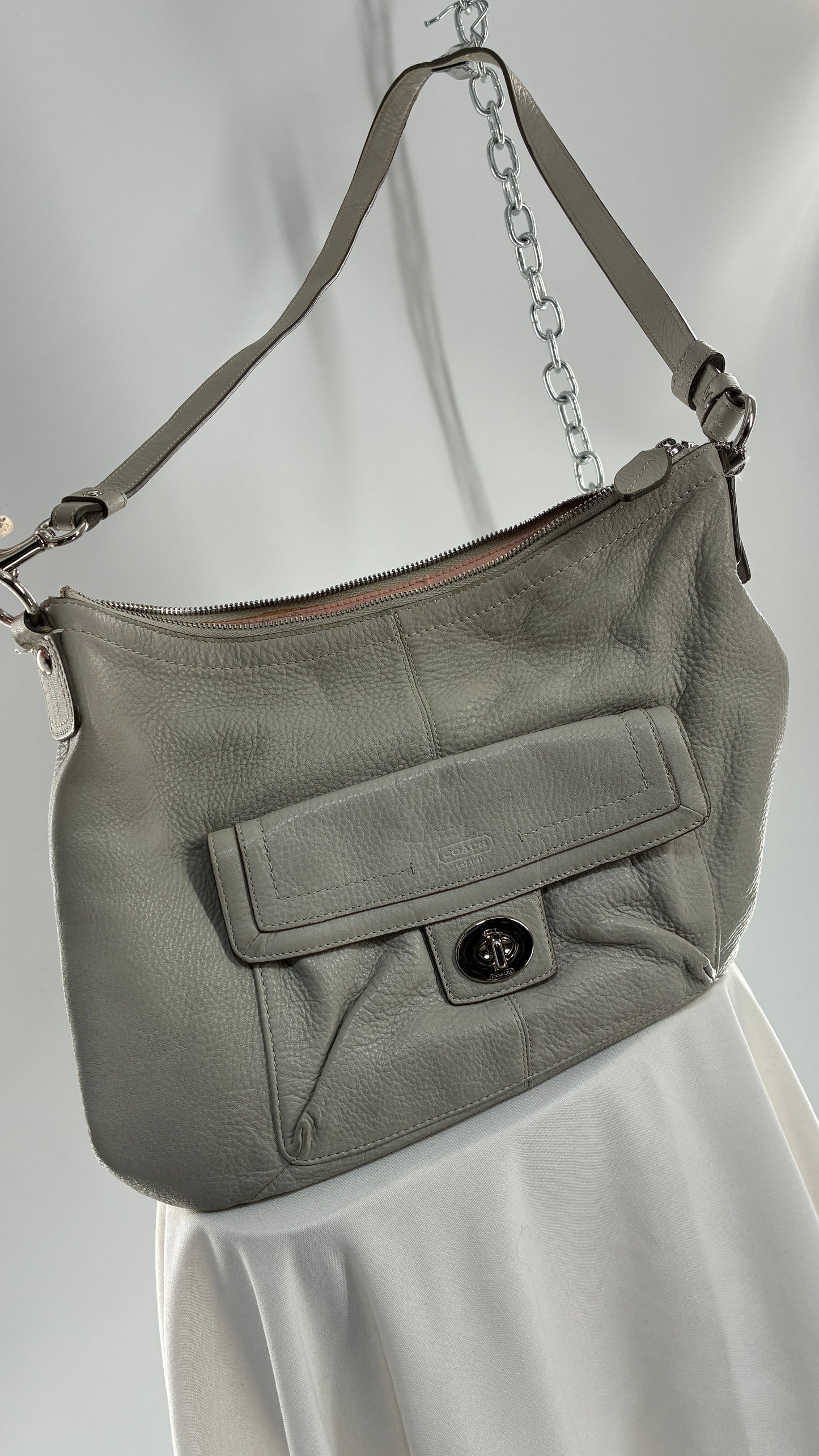 Vintage COACH Penelope Grey Leather Crossbody