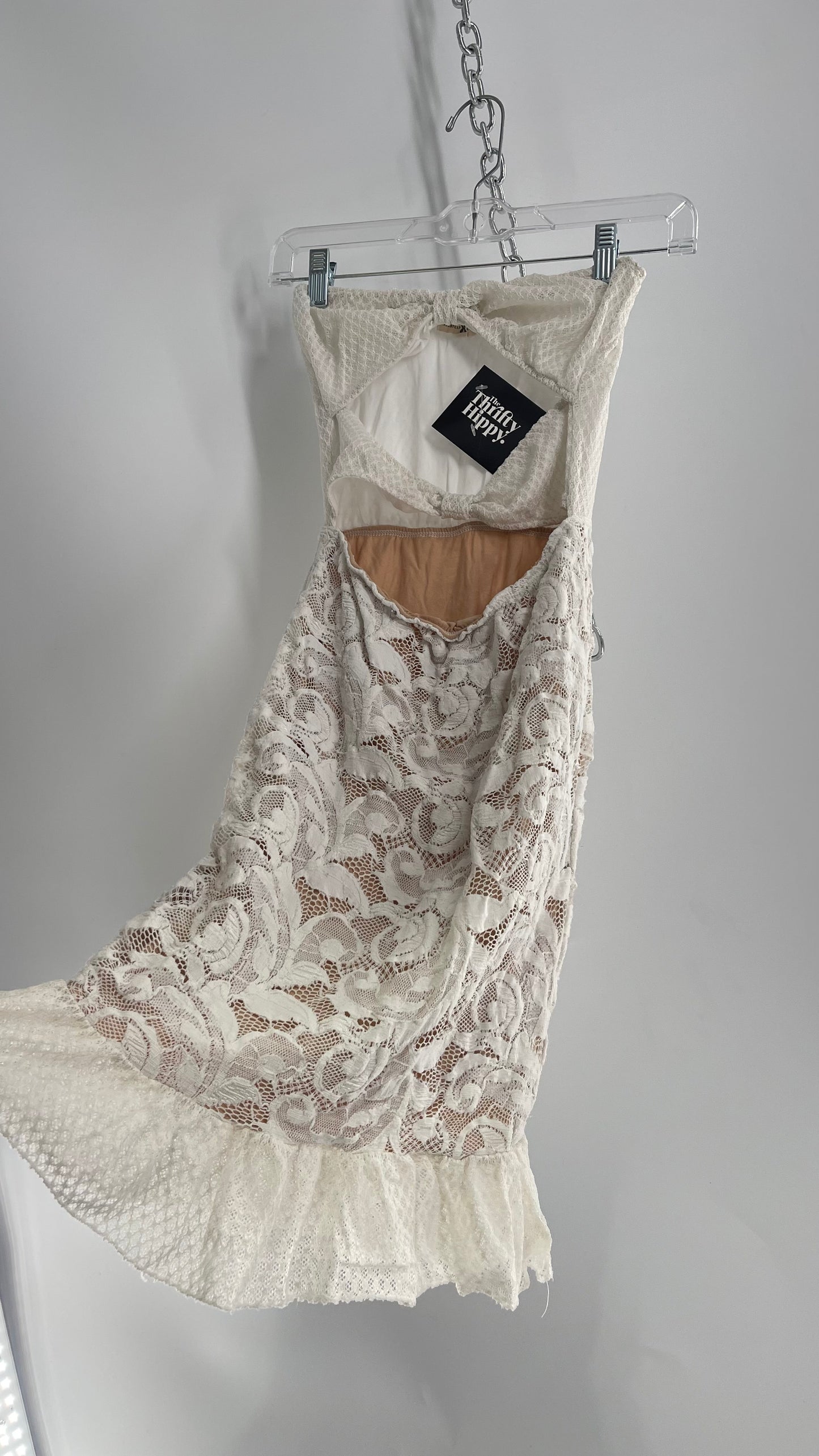 Nightcap White Cut Out Lace Mini Dress (XS)
