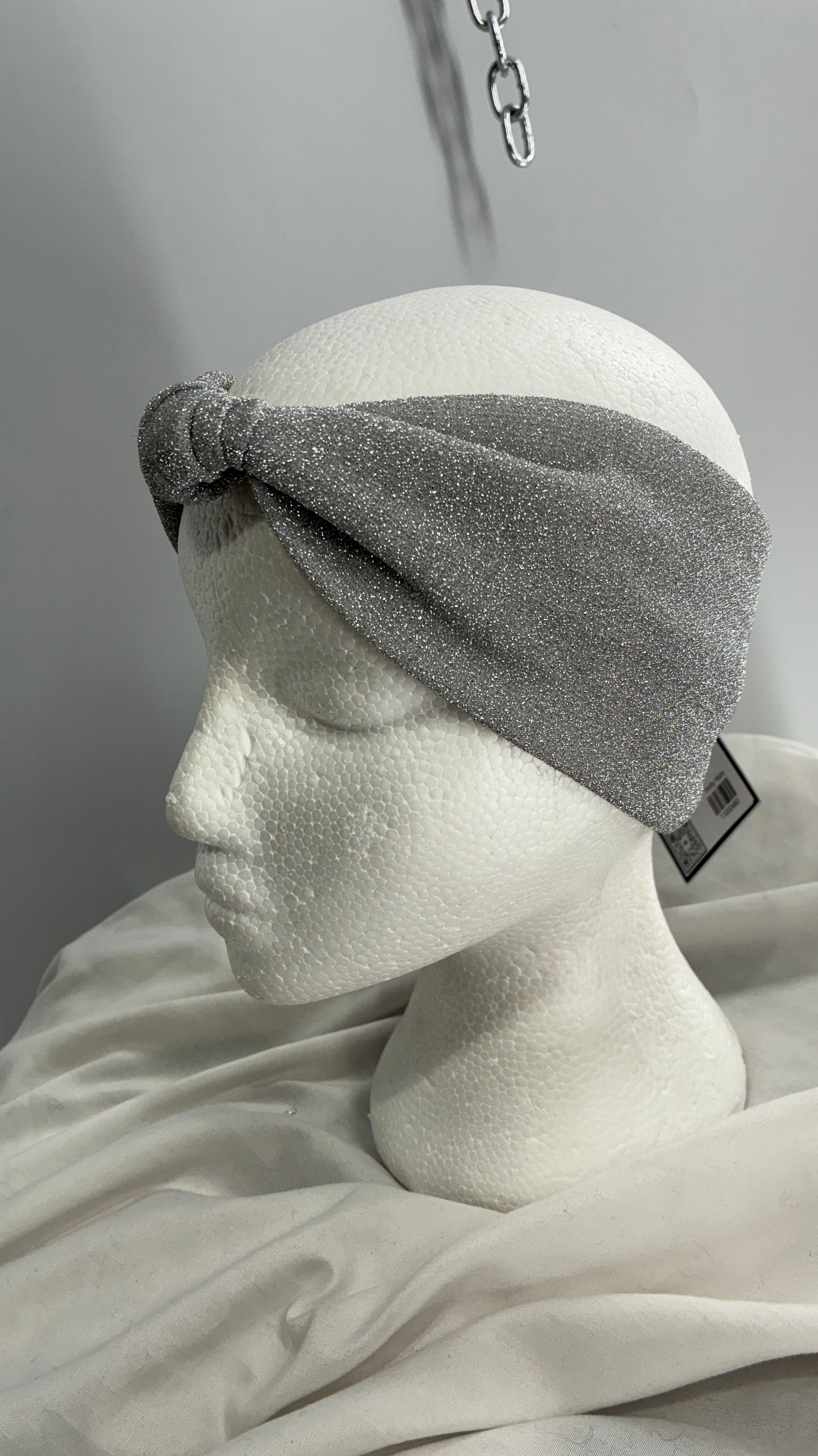 Silver Metallic Stretch Headband