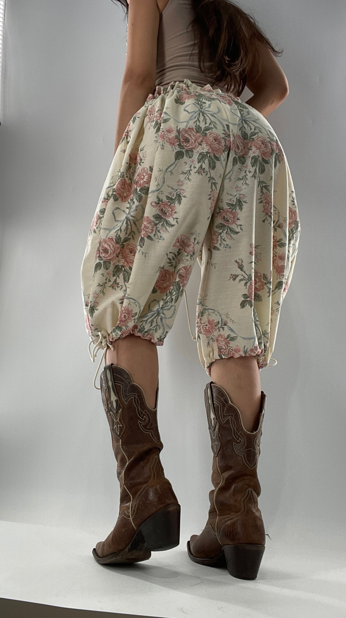 Custom Vintage Cottage Short/Capri Oversized or Cinched (One Size)