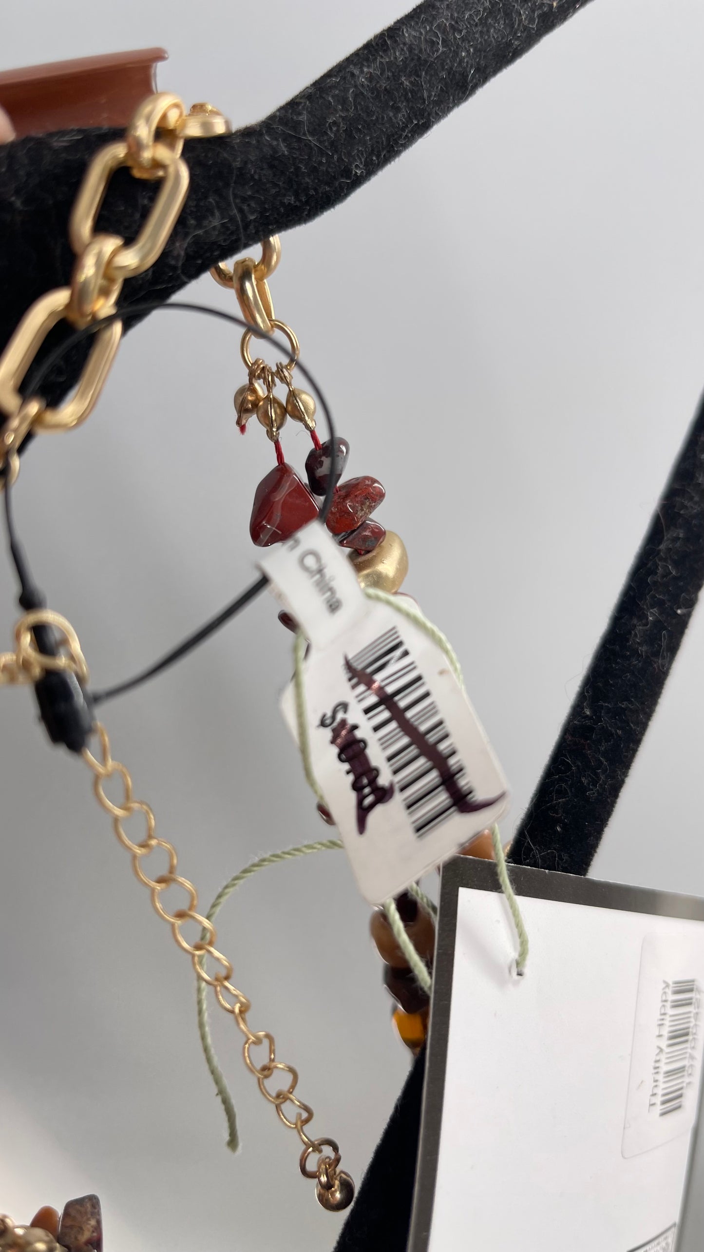 Free People Brown/Orange Beaded Necklace