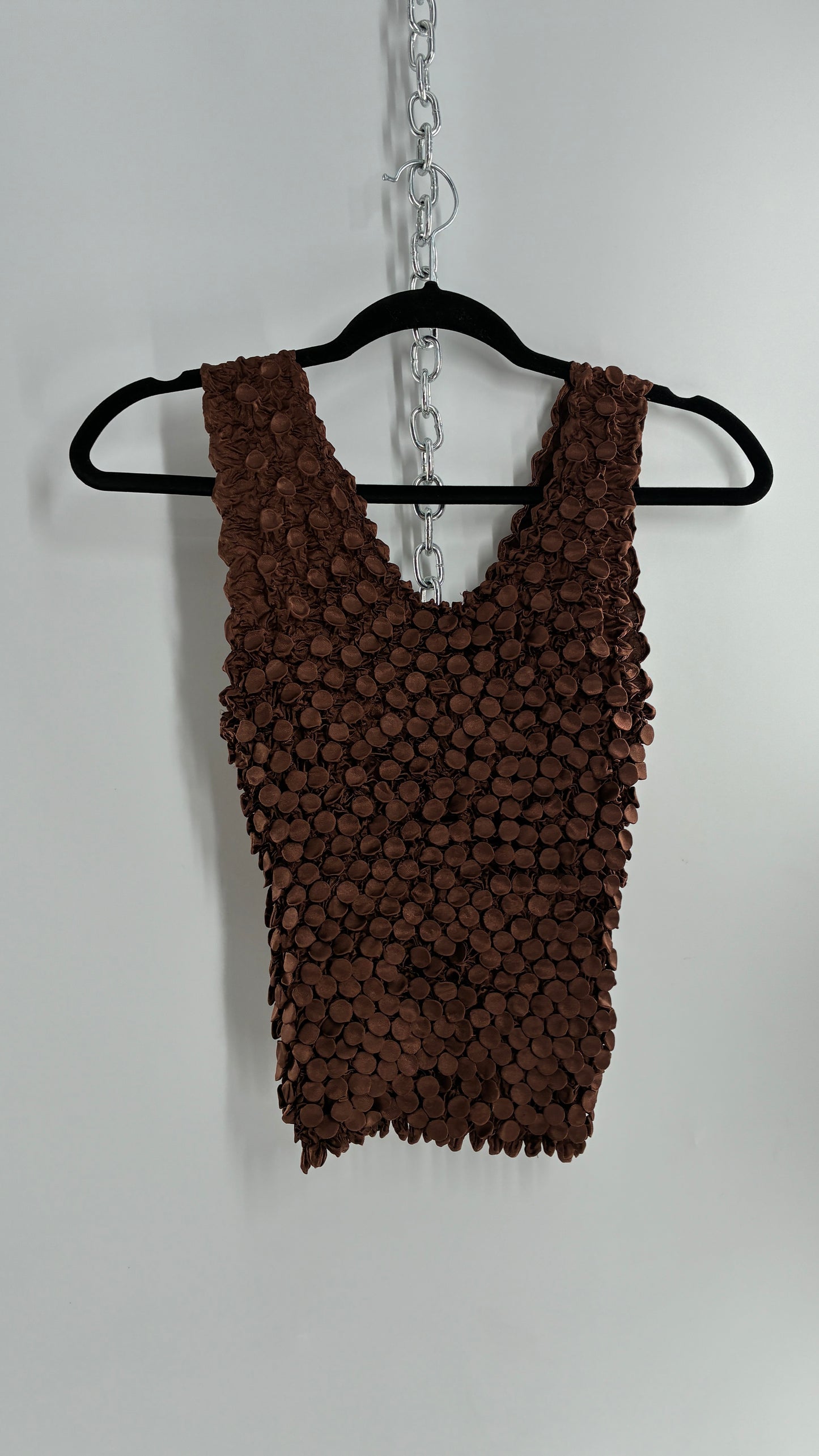 Vintage 1990s Brown Textured Popcorn Camisole (OS)