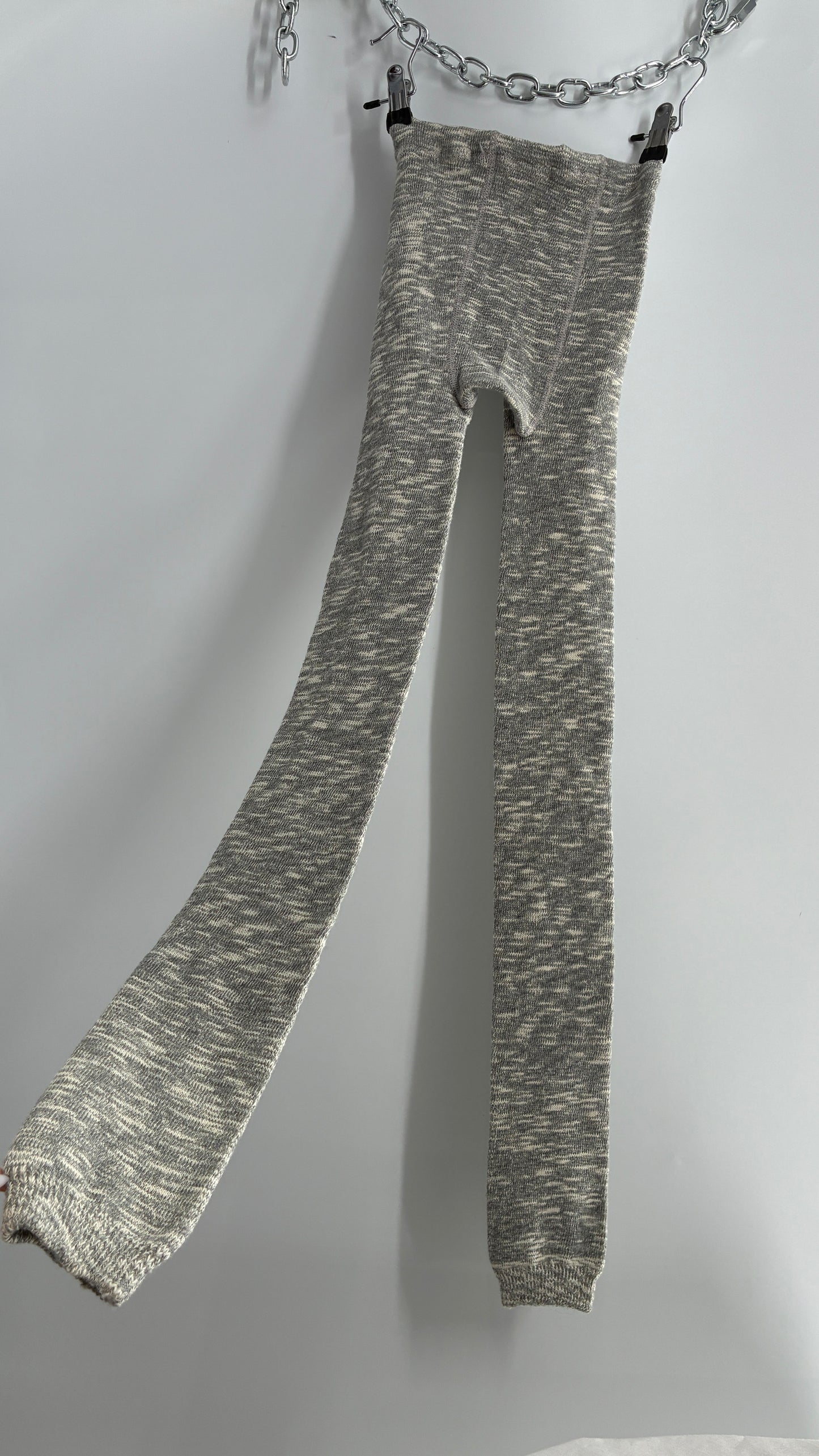 NWOT Grey Thick Knit Footless Tights