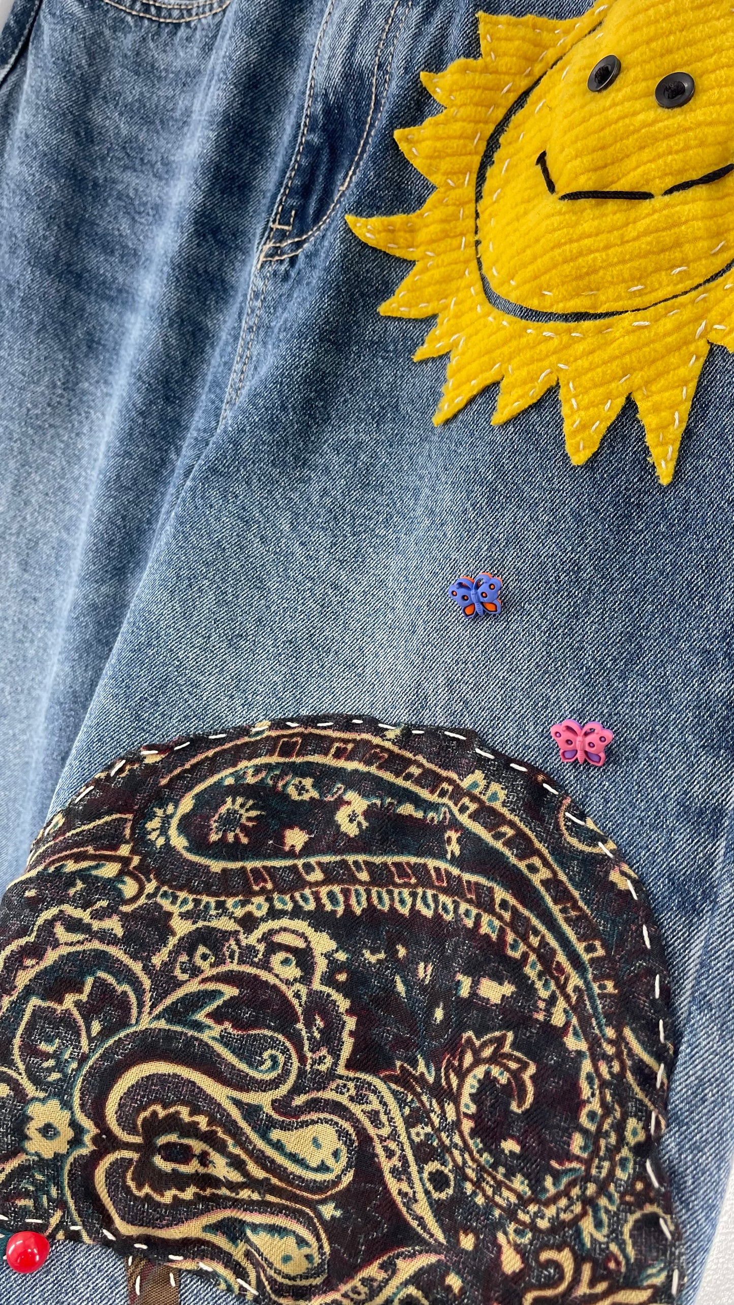 CUSTOM Hand Made Hand Sewn Patchwork Sun Dazed Denims (26)