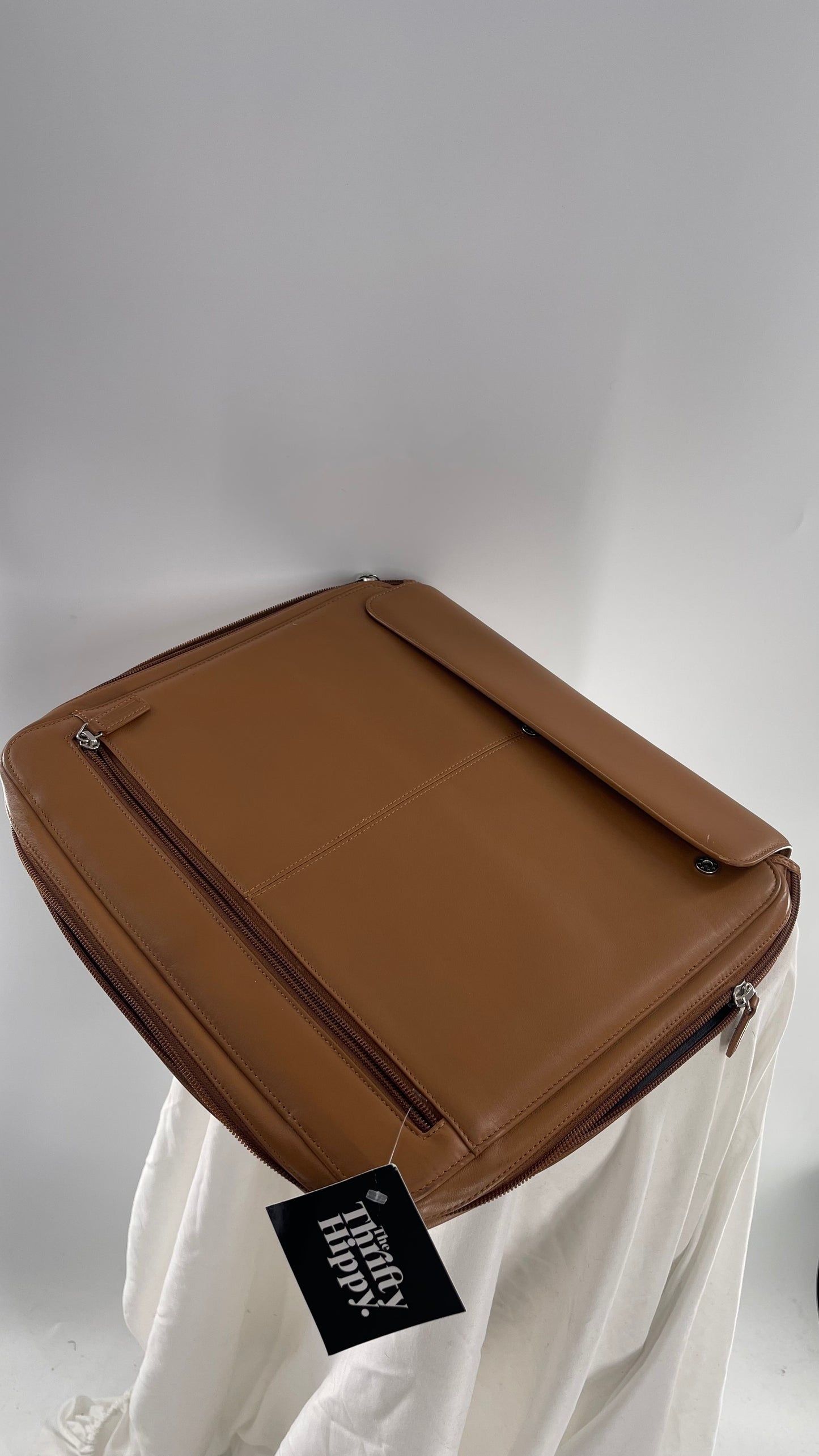 Levenger Genuine Leather Laptop Case/Briefcase Binder Portfolio