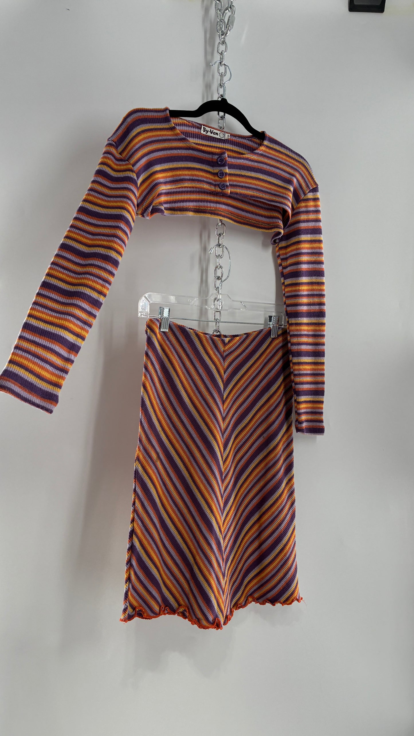 Vintage By-Ven Knit Skirt and Shrug Set (Small)