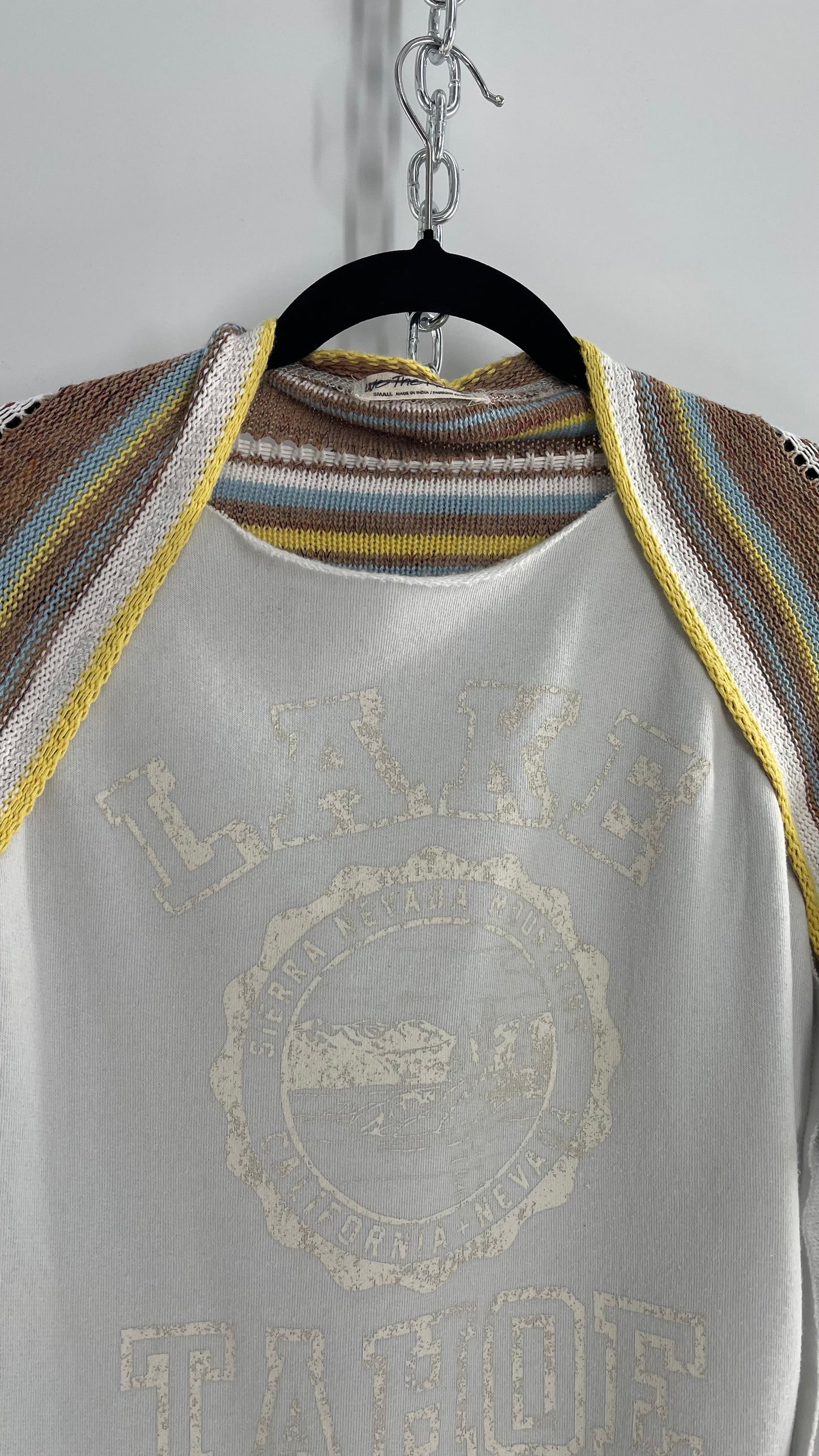 Free People Knit Sleeve Light Blue Lake Tahoe Longsleeve (Small)