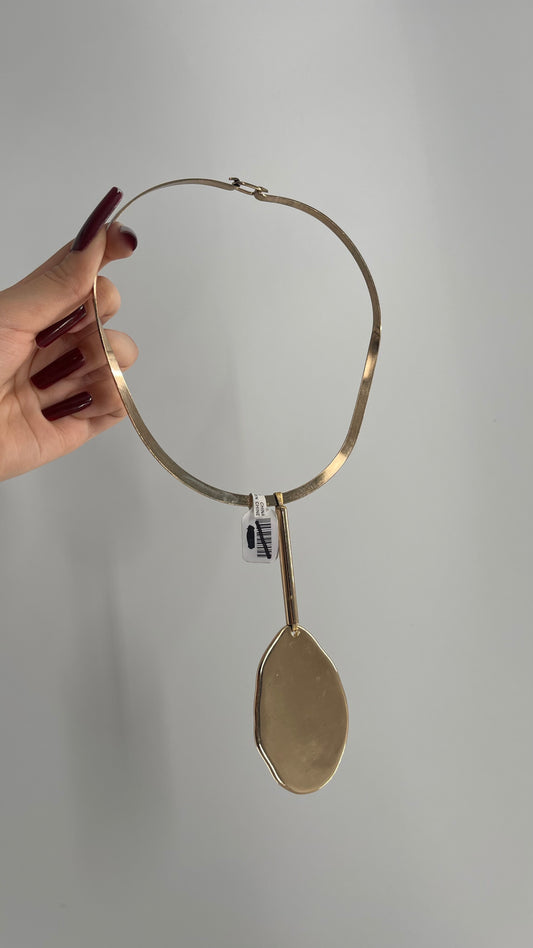 Free People Gold Choker with Pendant Detail and Tags Attached