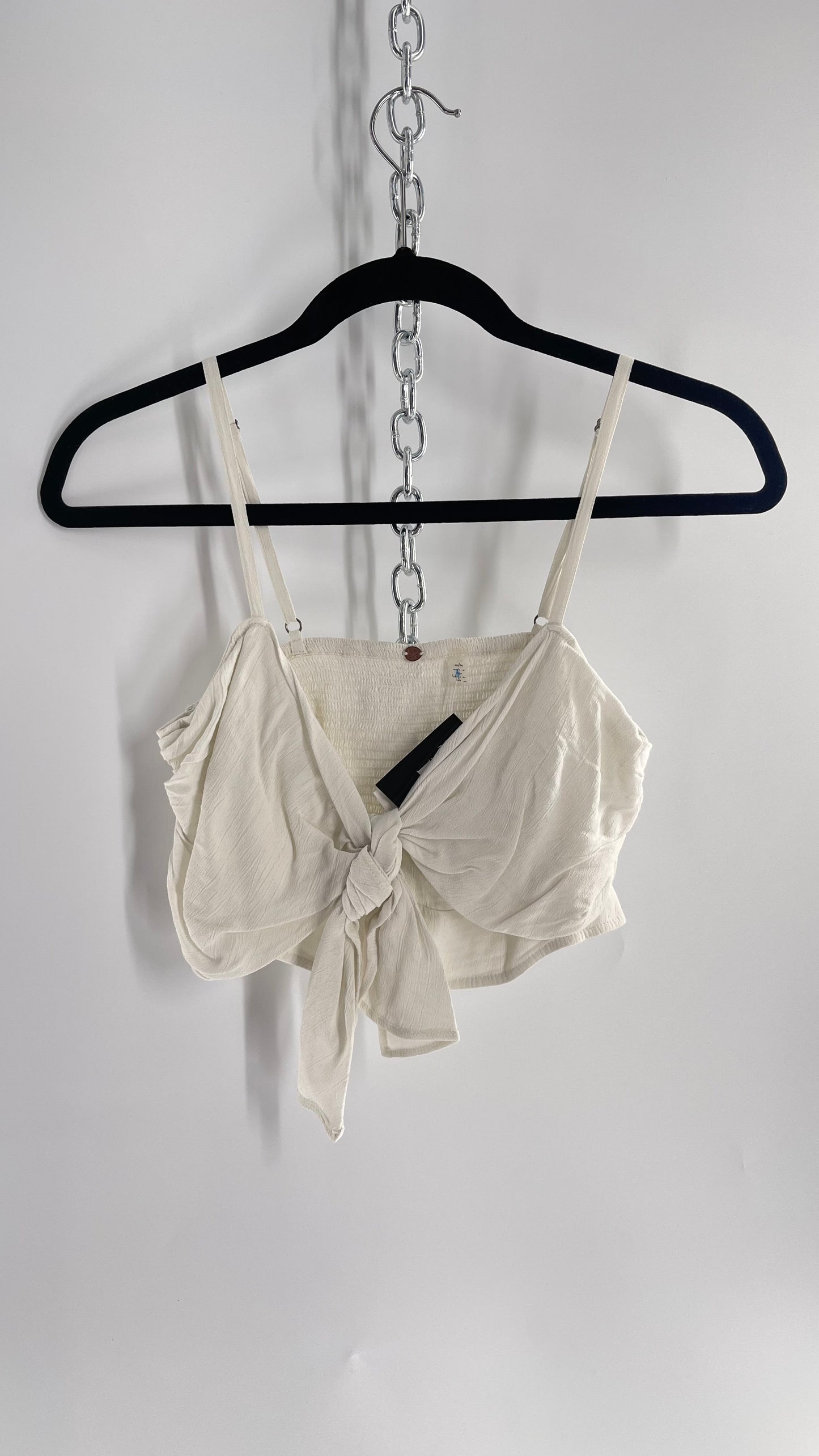 Free People Tie Bust Cropped Tank (Medium)