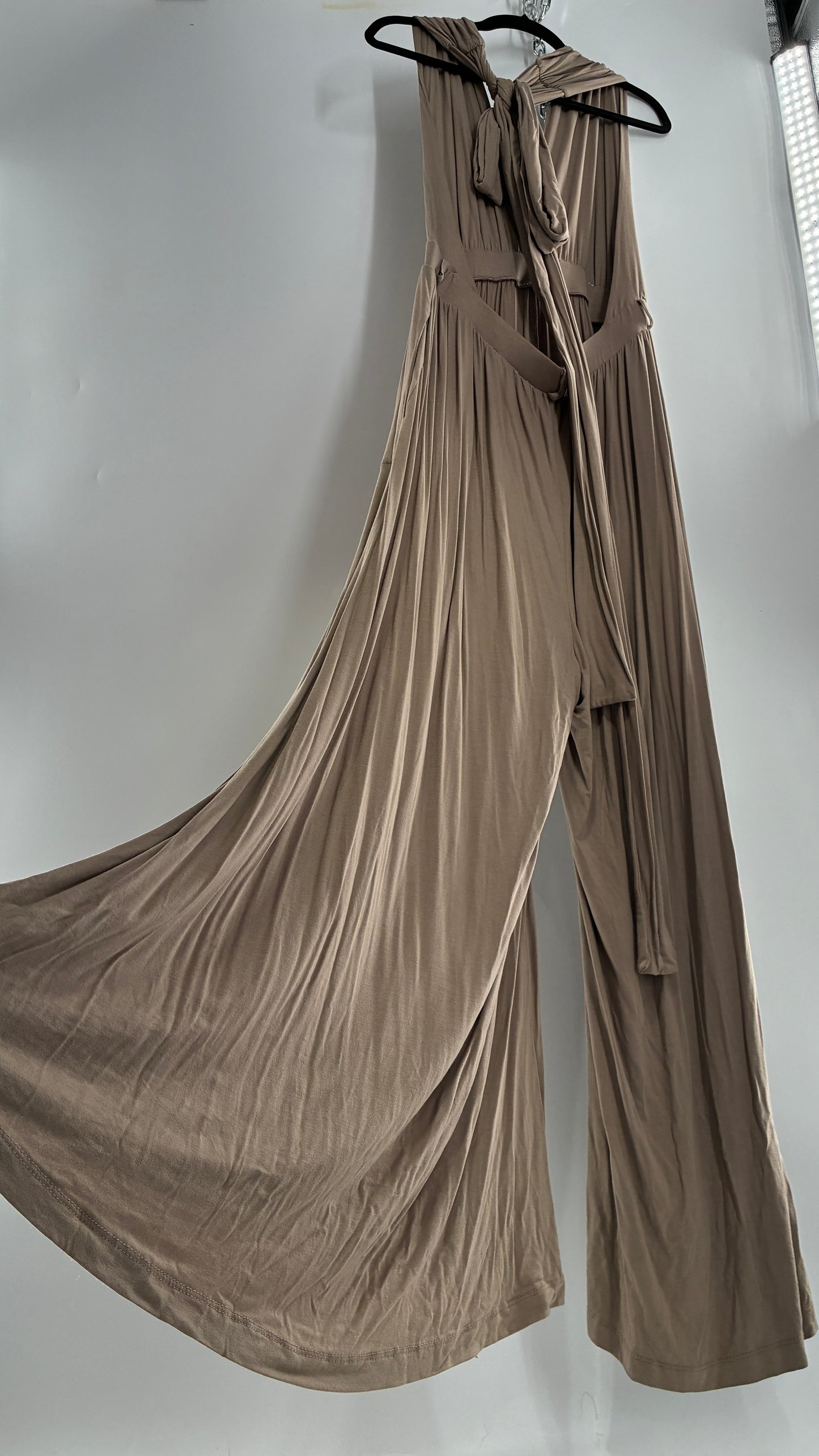 Free People Clay Halter Open Back, Wide Leg Jumpsuit with Tags Attached (XL)