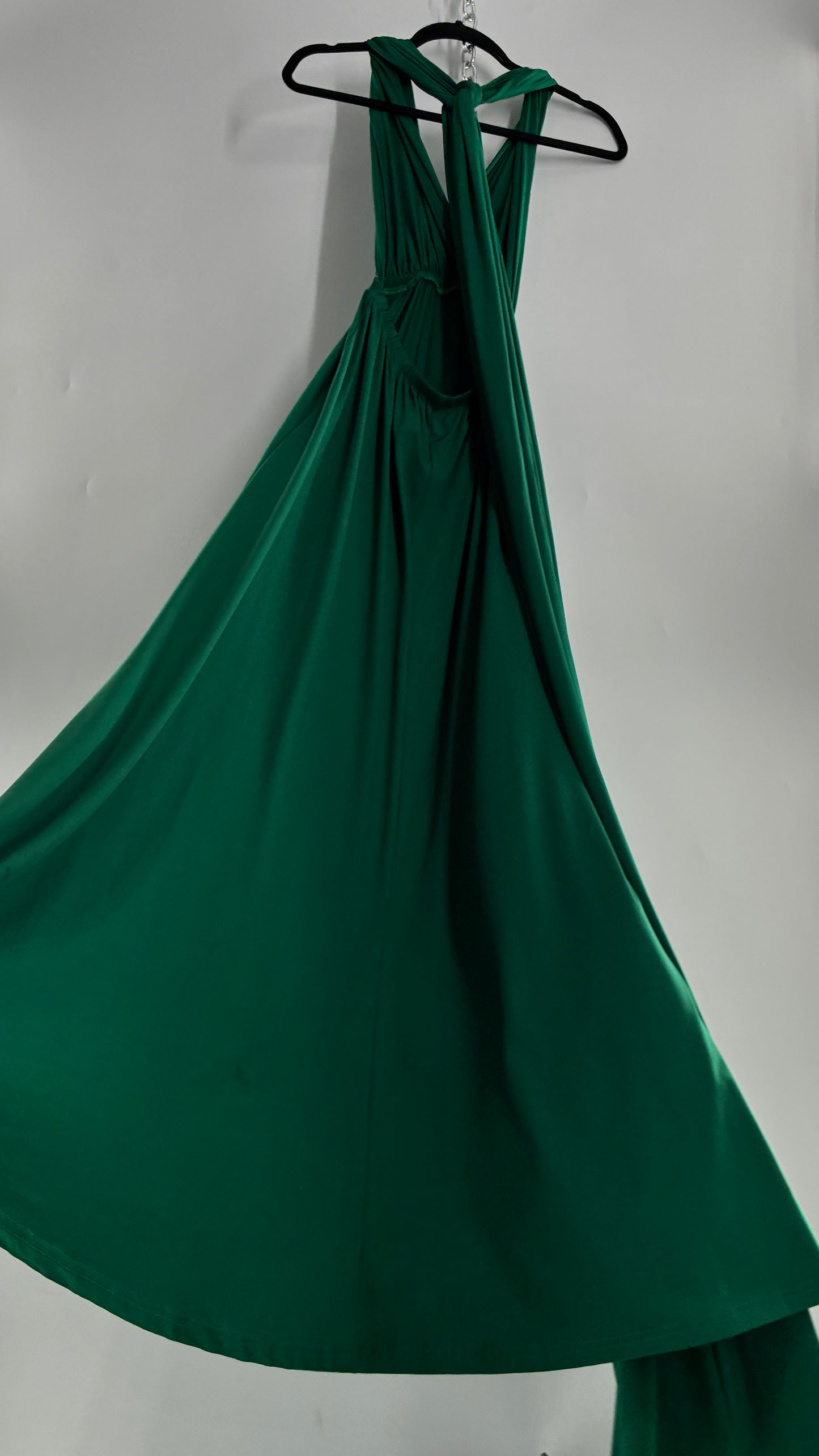 IBTOM CASTLE Forest Green Lycra Multi-Way Convertible Maxi (S)