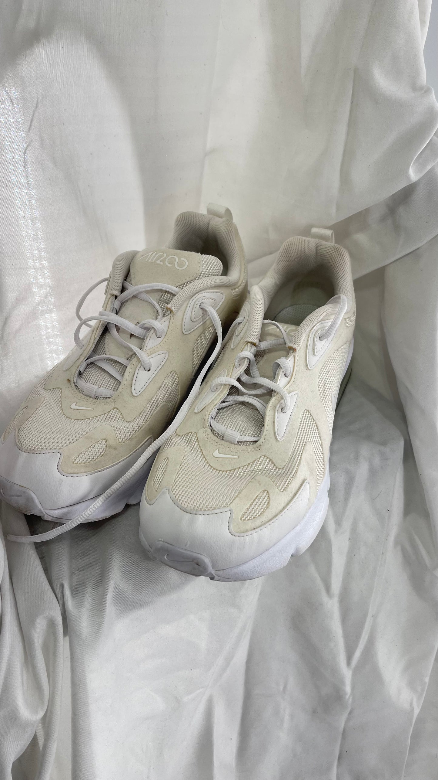 Worn Nike Air 200 Gs Triple White