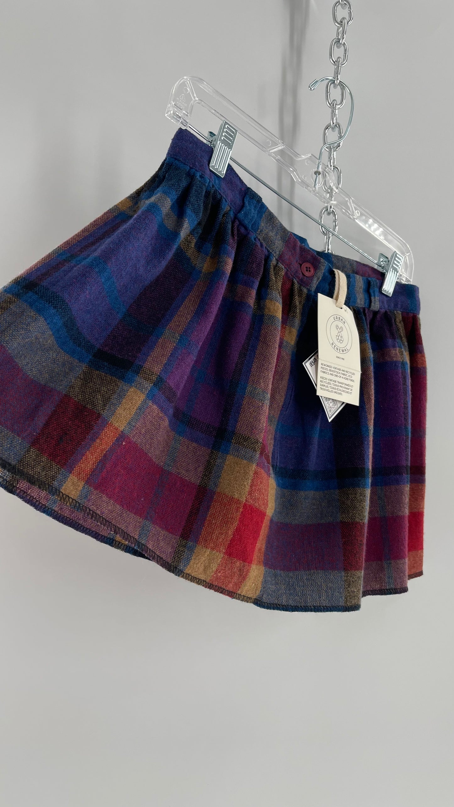 Urban Outfitters Urban Renewal Plaid wool Skirt with Tags Attached (XS)