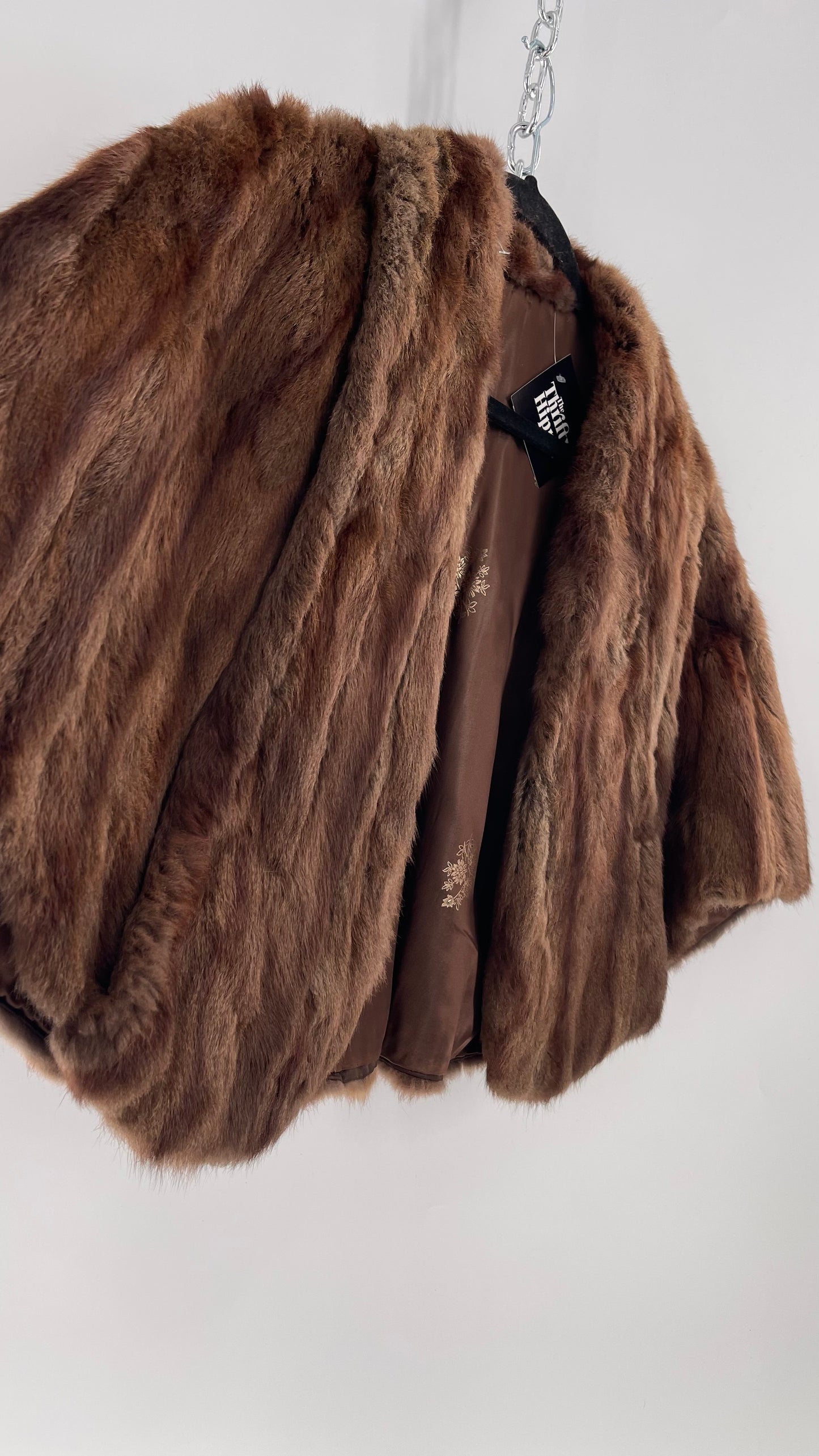 Vintage Brown Multi-toned Cape (One Size)
