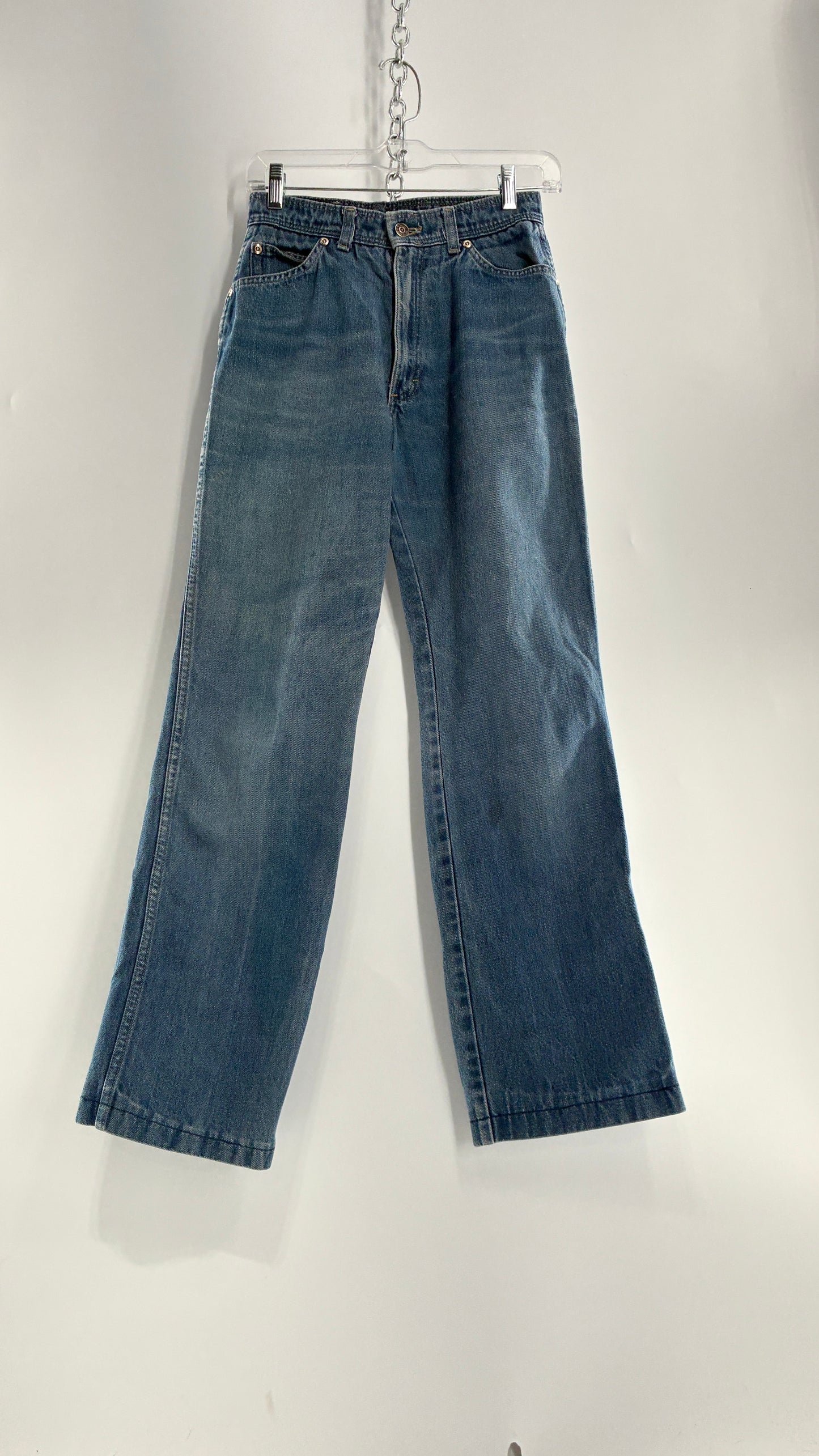 Vintage Oscar de la Renta Light Wash Straight Leg Jeans (10)