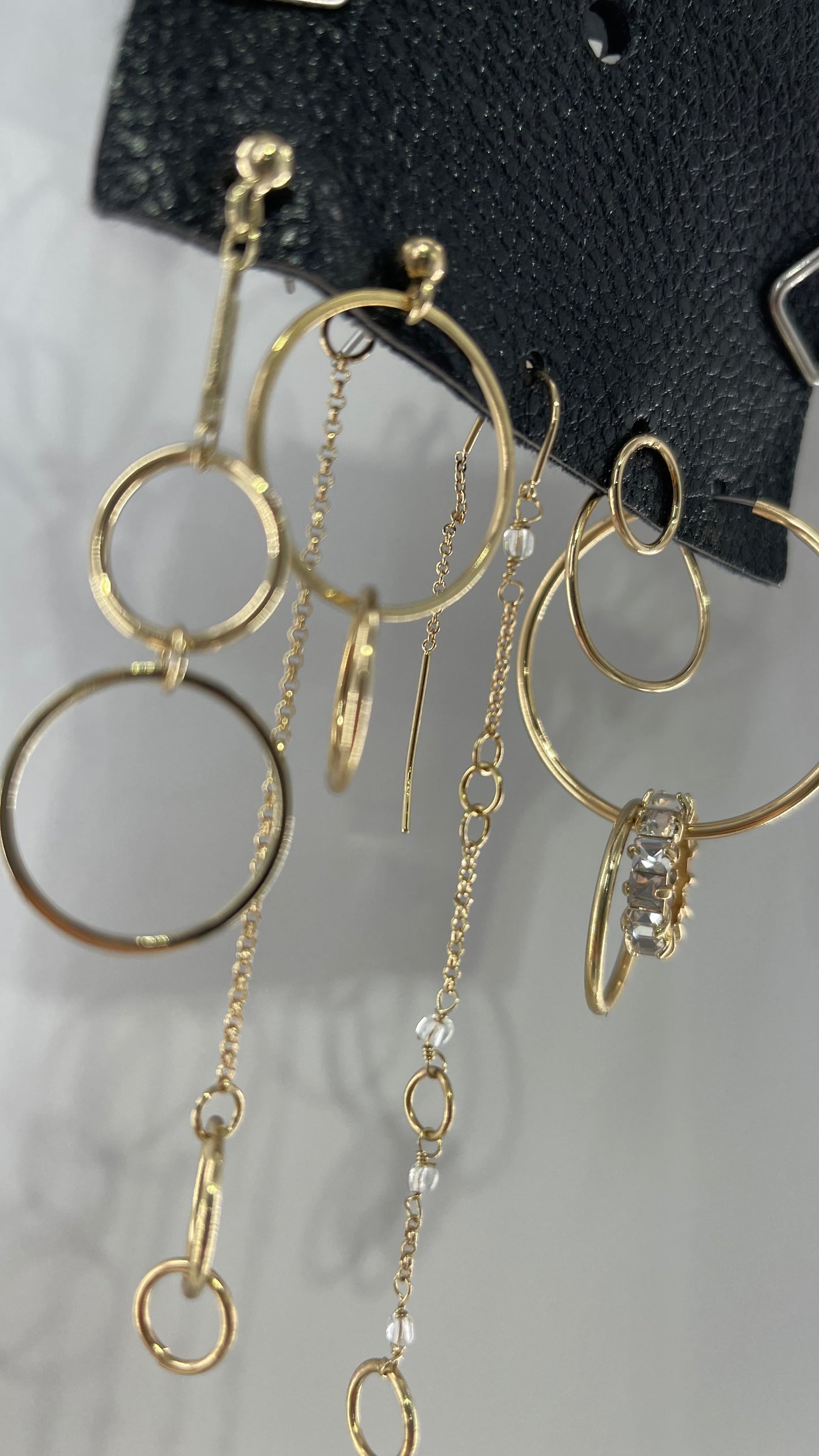 Free People Mix and Match Delicate Gold Loop + Hoop Earring Set