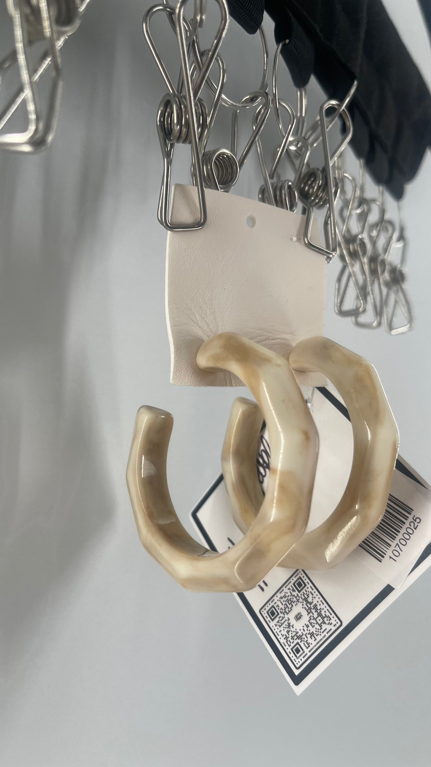 Free People Bone Toned Hoop Earring