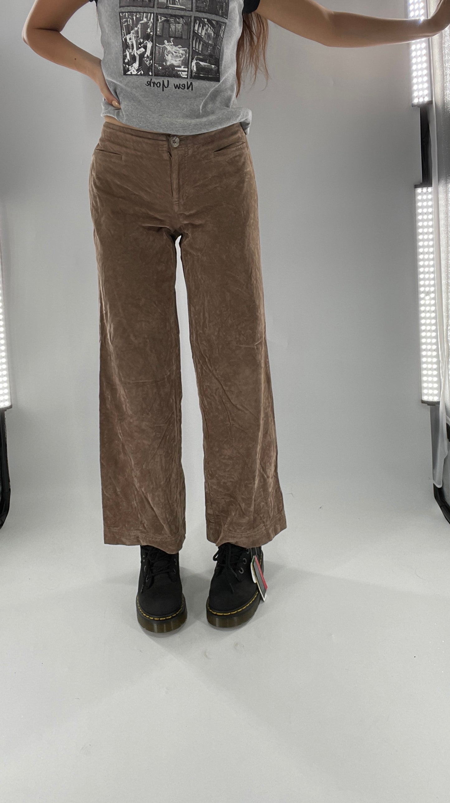 Vintage Crushed Corduroy Cropped Straight Leg Trouser J JILL (2P)