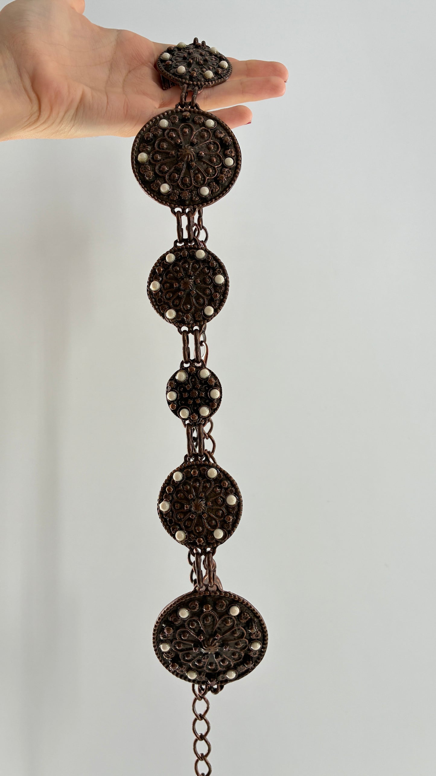 Vintage Bronze Medallion Belt
