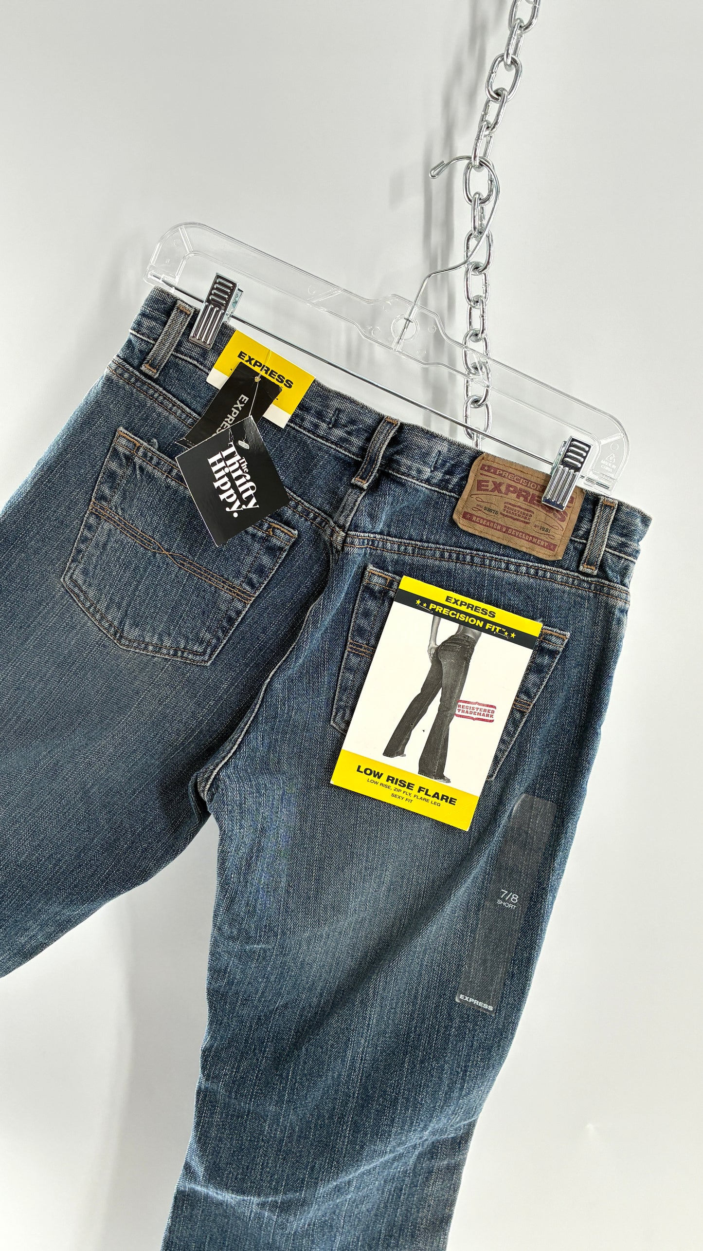 Deadstock Vintage EXPRESS Low Rise Flared Jeans (7/8)