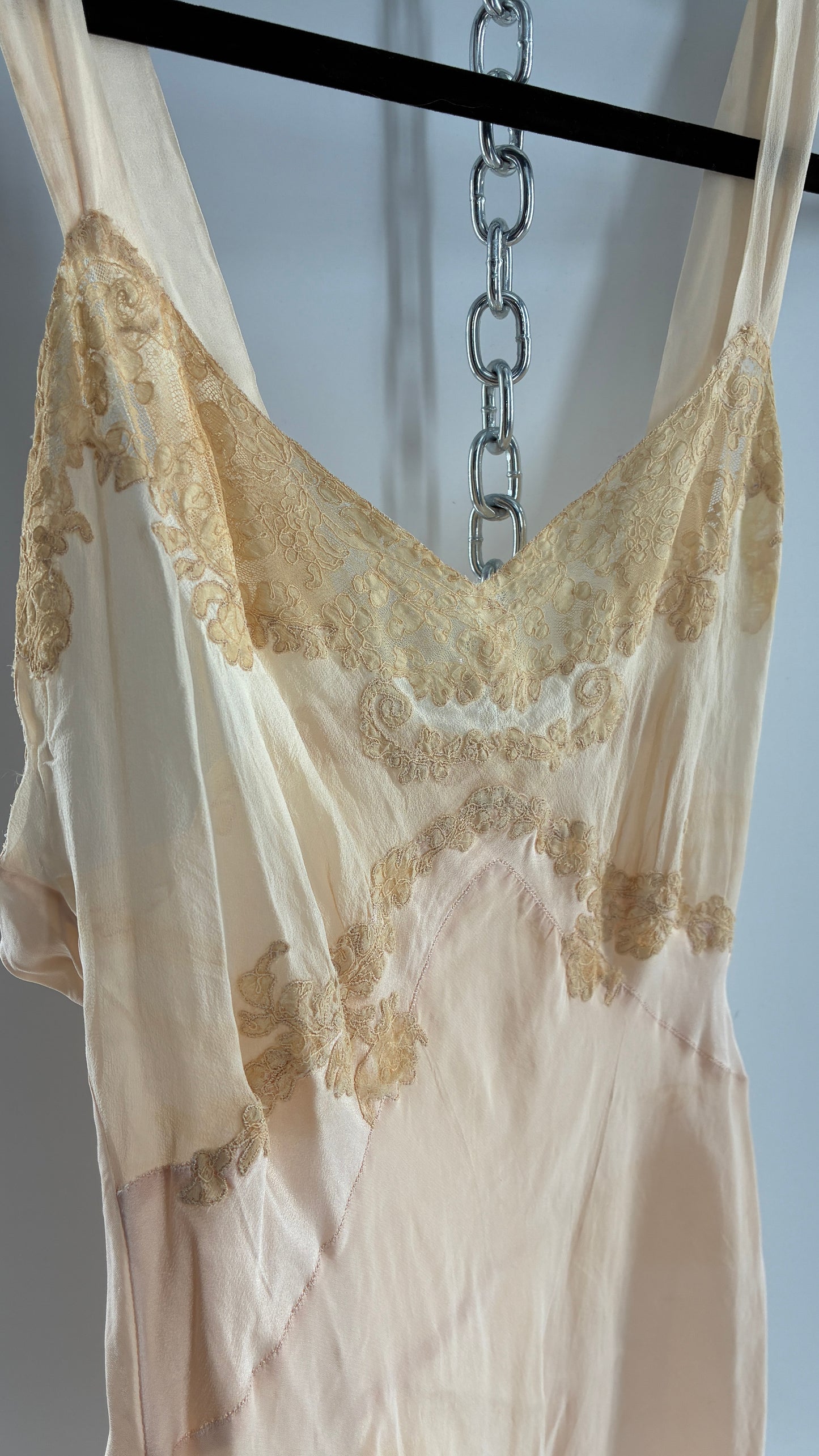 Vintage 1950s Handmade French Silk Nightgown Style Dress