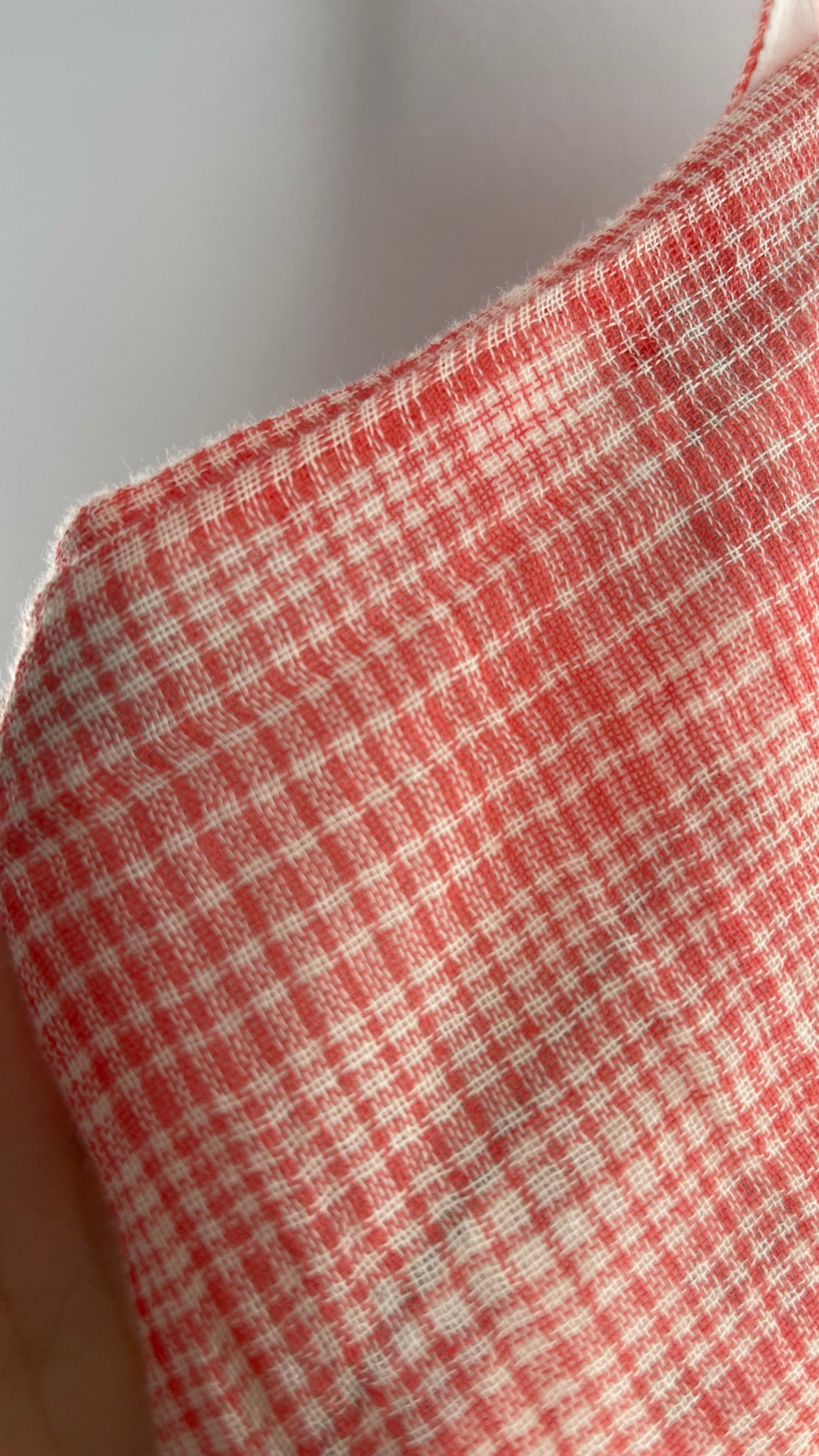 Urban Outfitters Gingham Plaid Red Picnic Jumpsuit (Large)