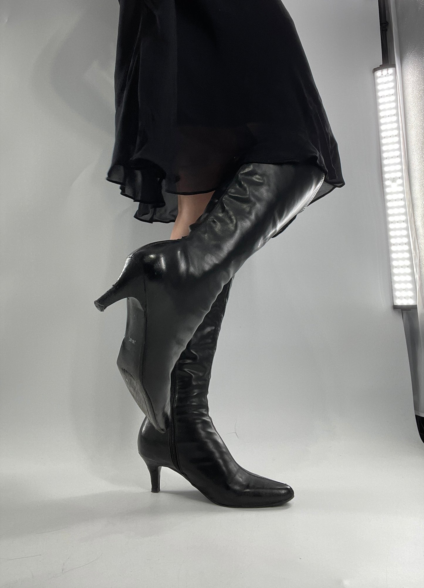 Vintage Kitten Heel Knee High Boots
