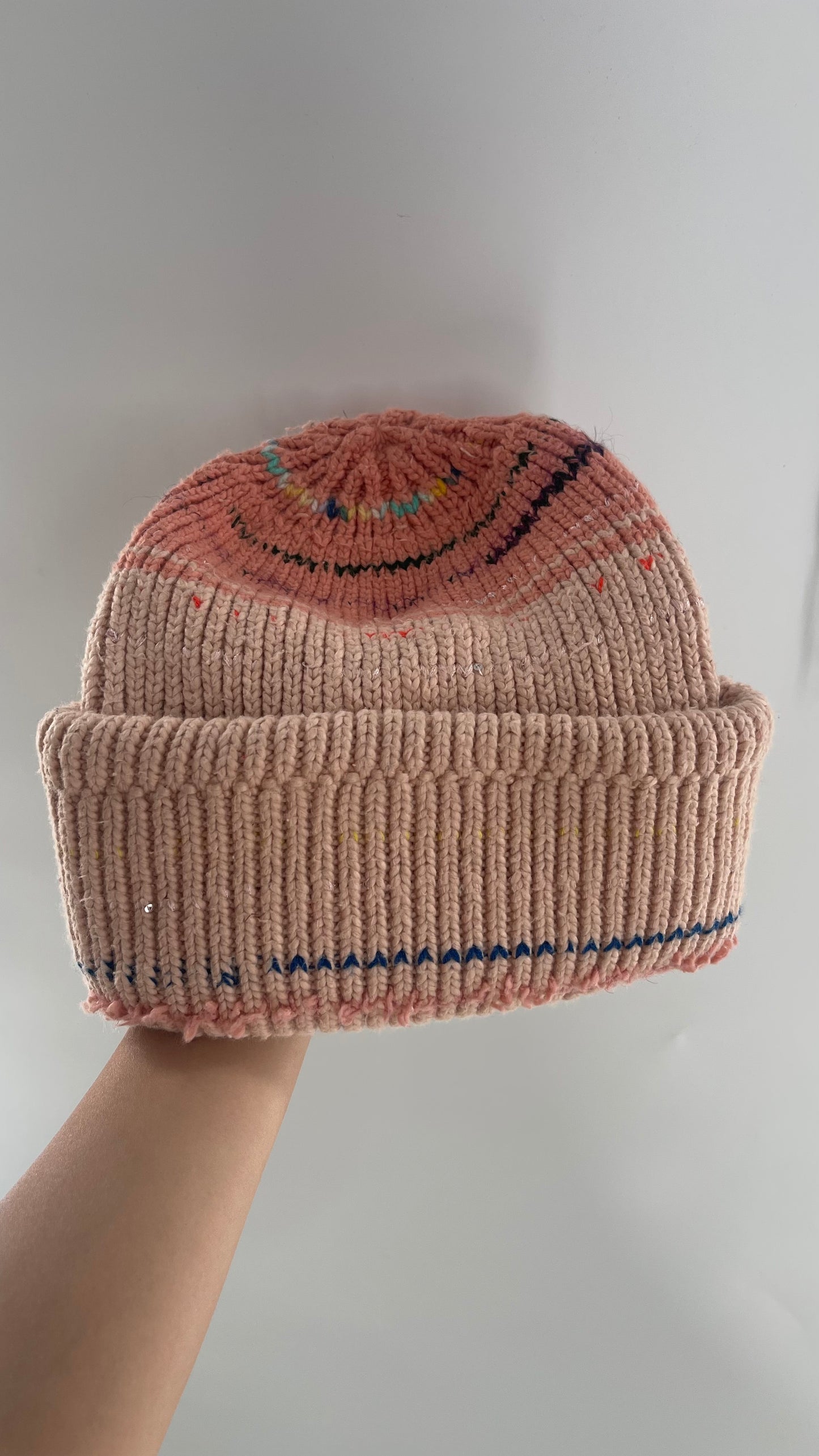 Free People Super Thick Knit Pastel Confetti Beanie