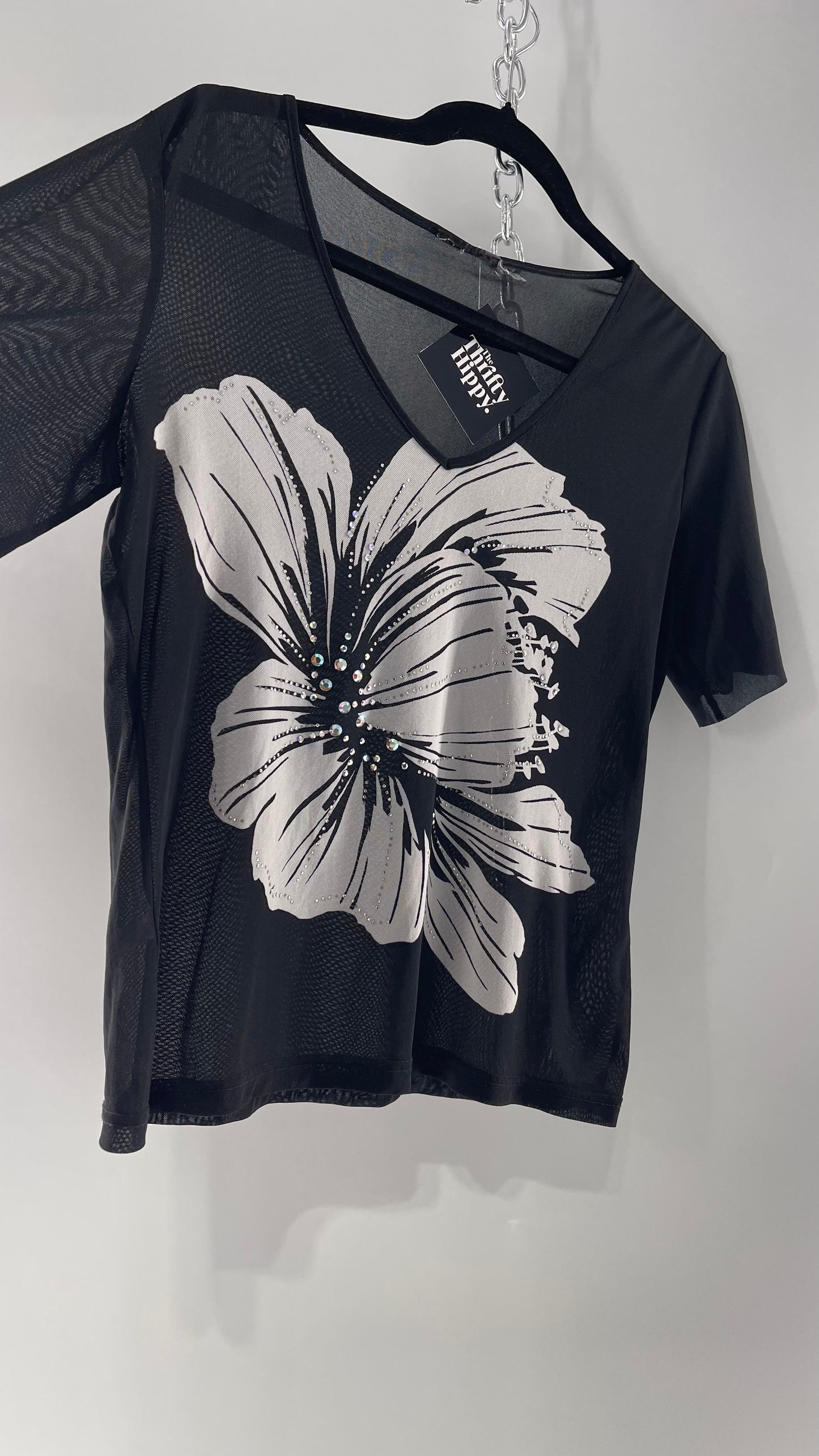 Vintage Bedazzled Mesh T (Medium)
