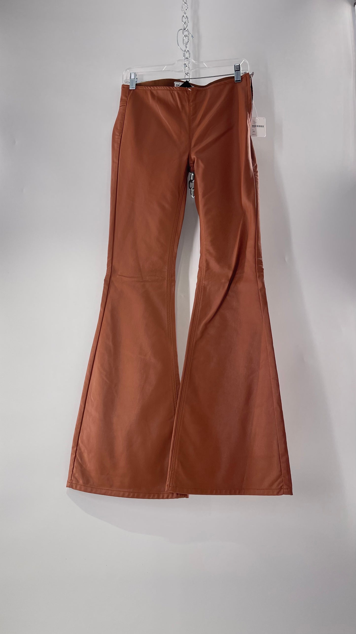 Free People Cognac Vegan Leather Flare (26W)