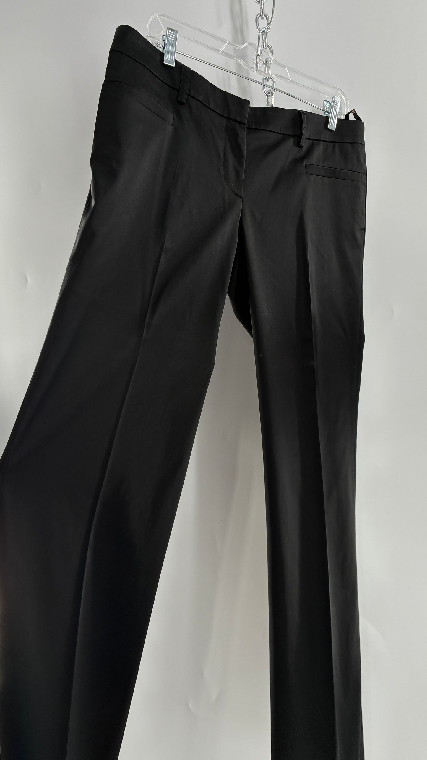 Vintage VERSACE Black Pleated Low Waisted Trouser (46/12)